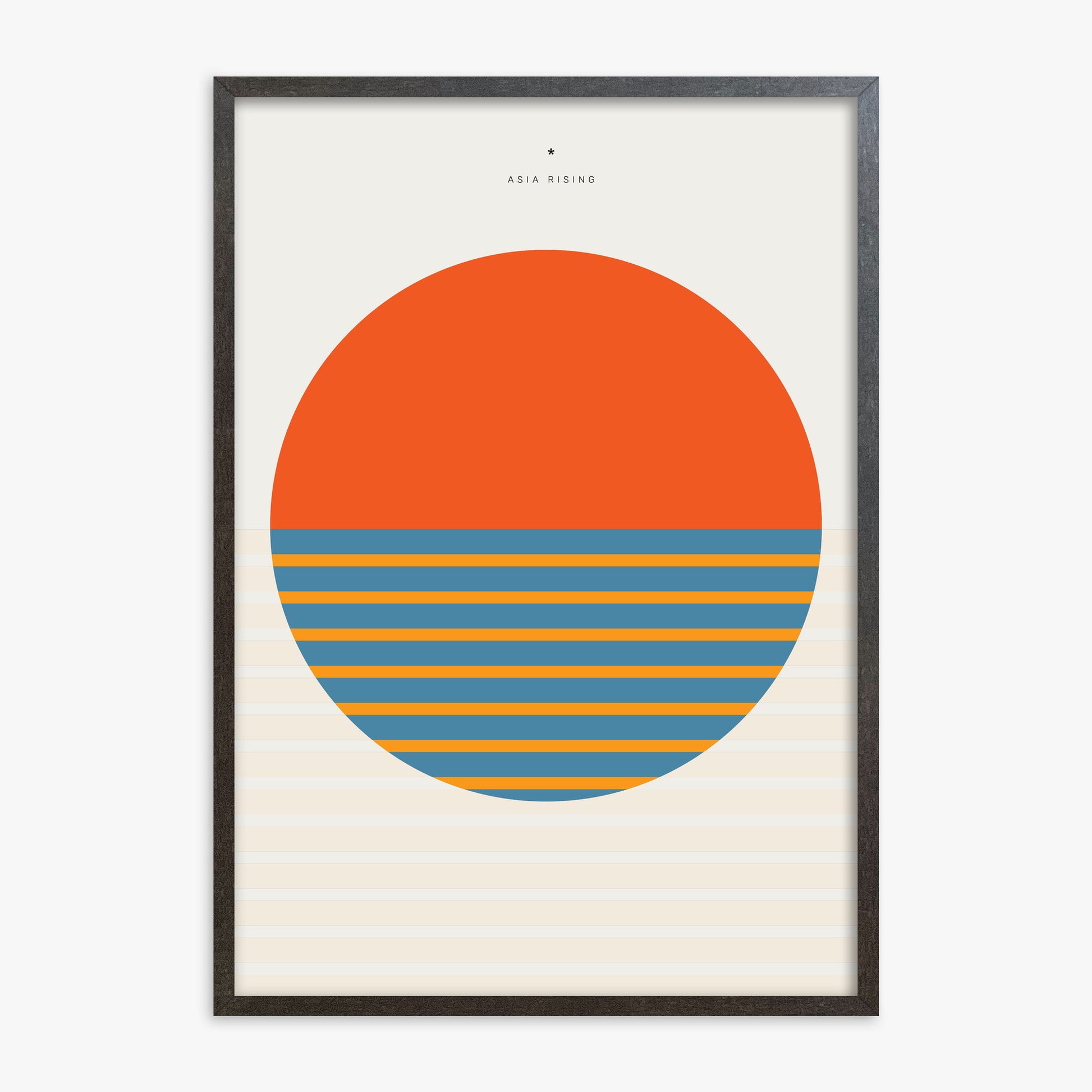 Sun and Land, 70x100cm Framed Poster With Espresso Frame