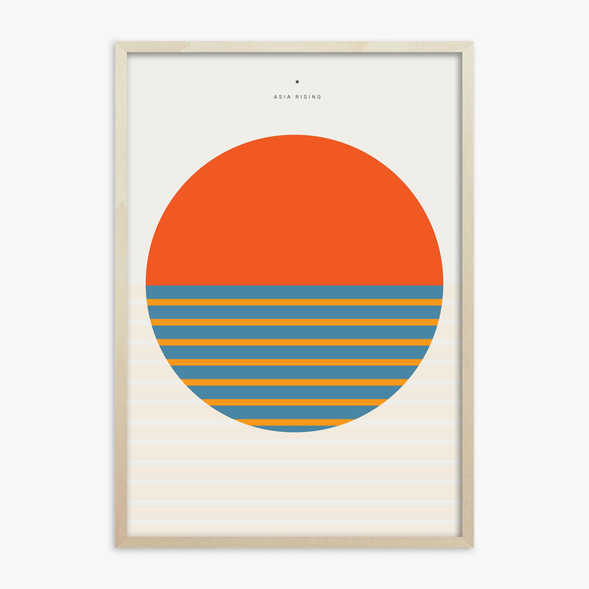 Sun and Land, 70x100cm Framed Poster With Lime Wood Frame