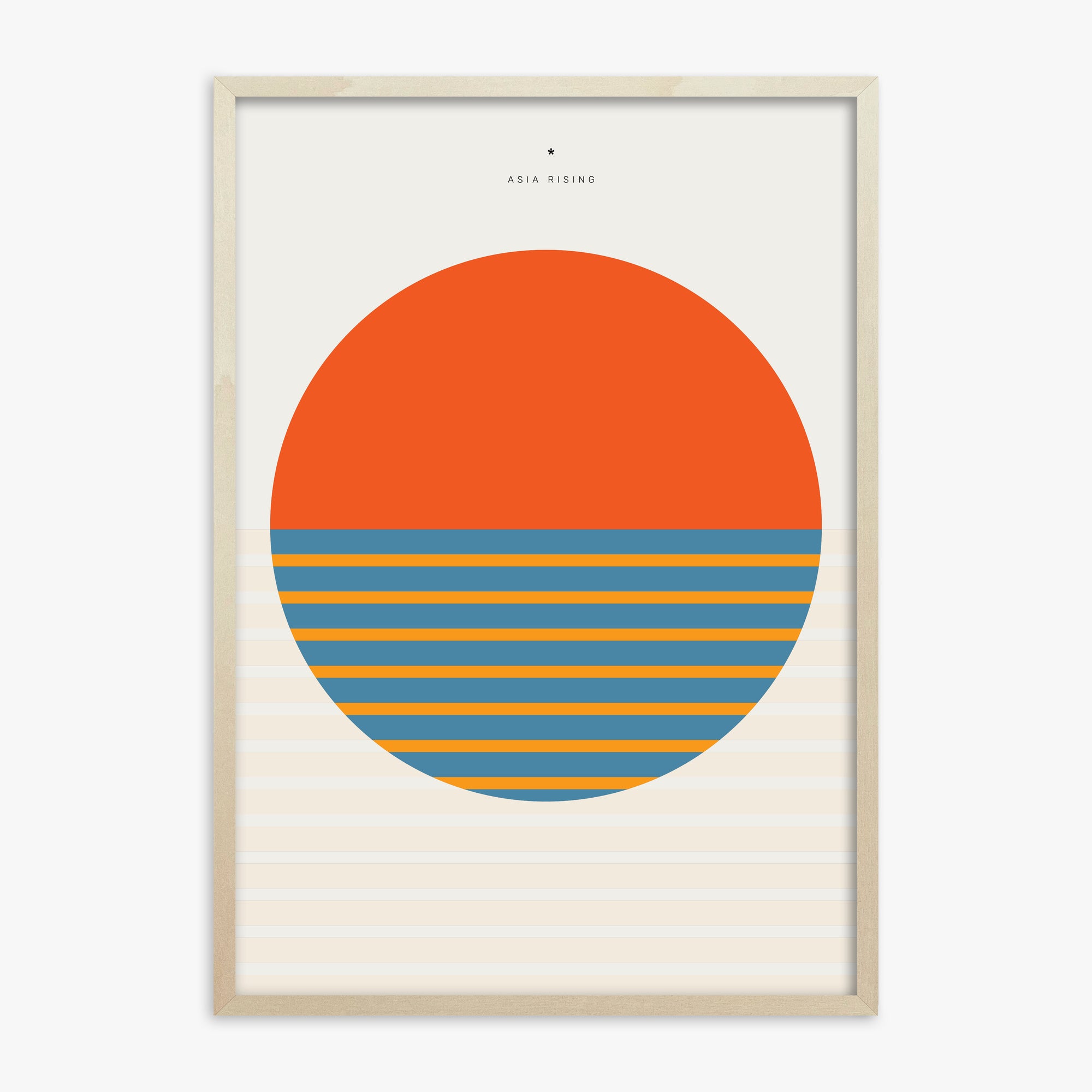 Sun and Land, 70x100cm Framed Poster With Lime Wood Frame
