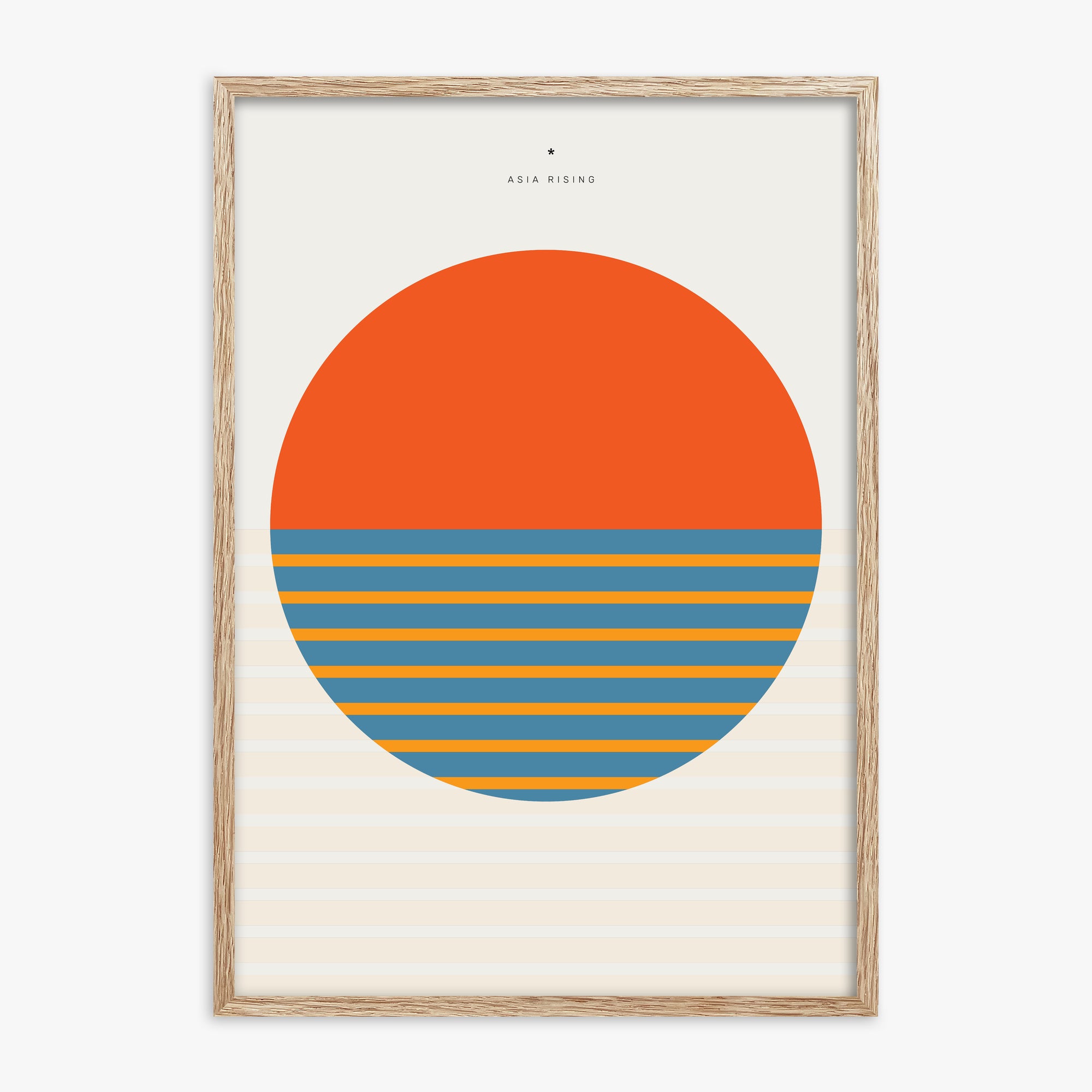 Sun and Land, 70x100cm Framed Poster With Raw Oak Frame
