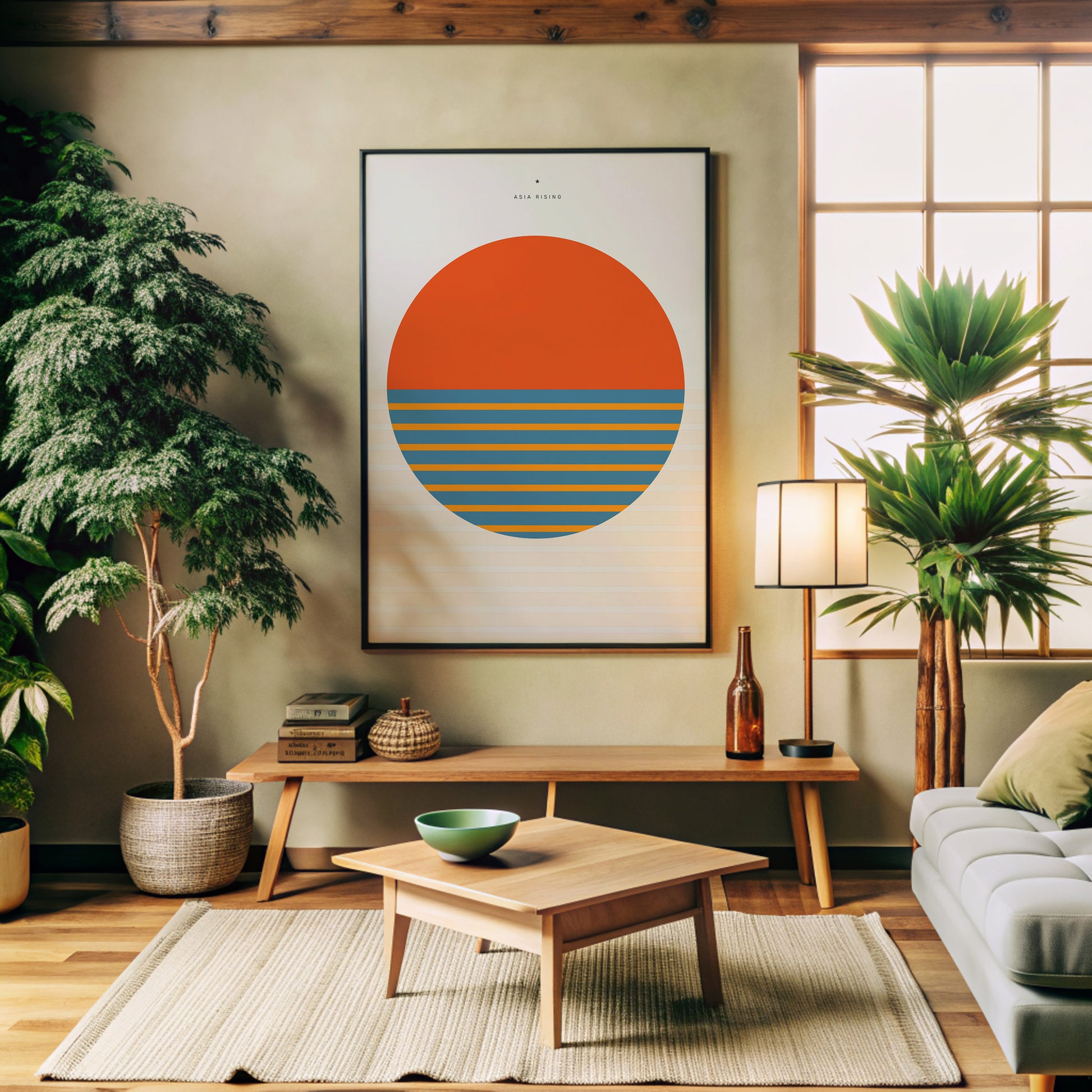 Interior Desig Concept No 32 for Sun and Land Modern Wall Art 