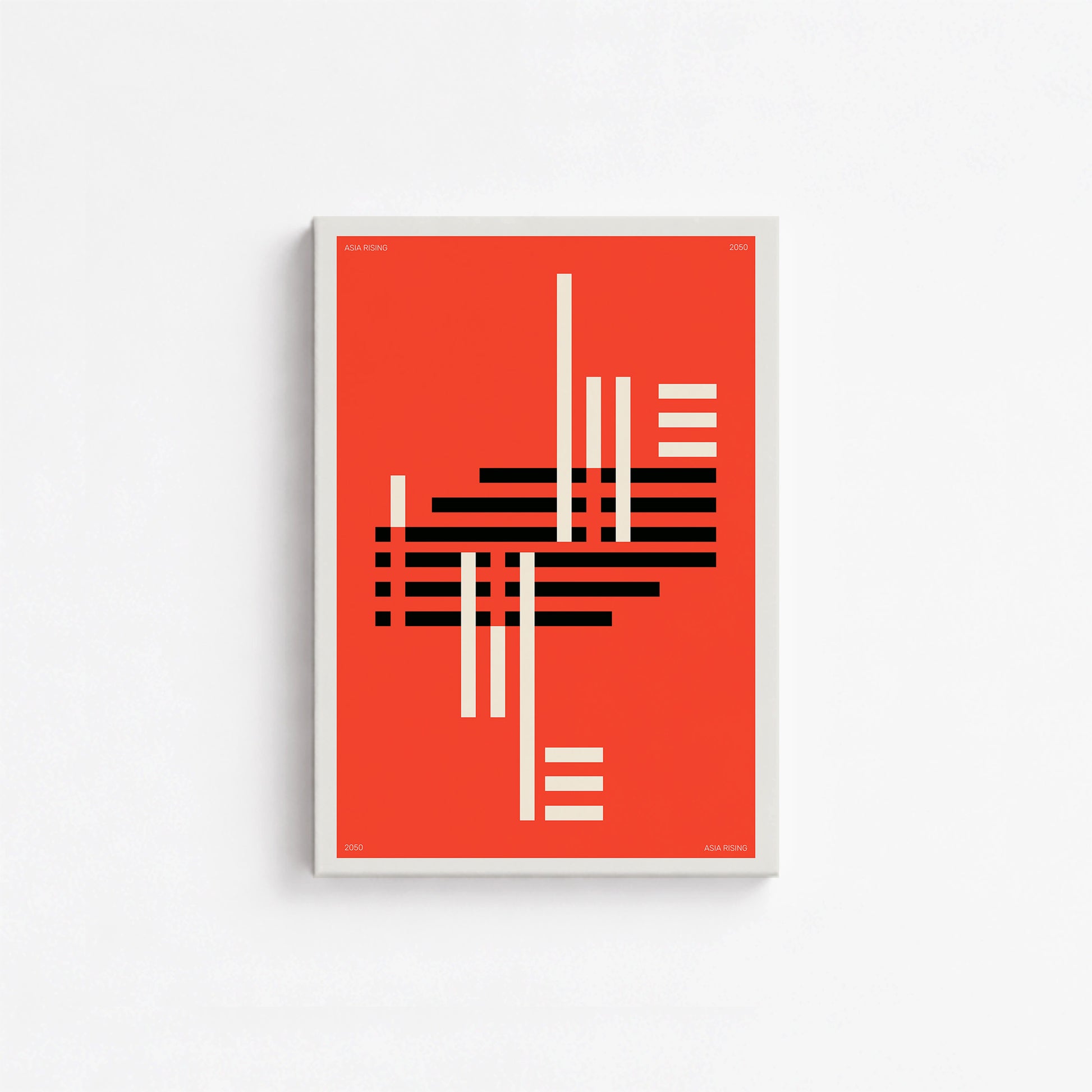 Orange & Black, 21x30cm Satin Canvas Poster