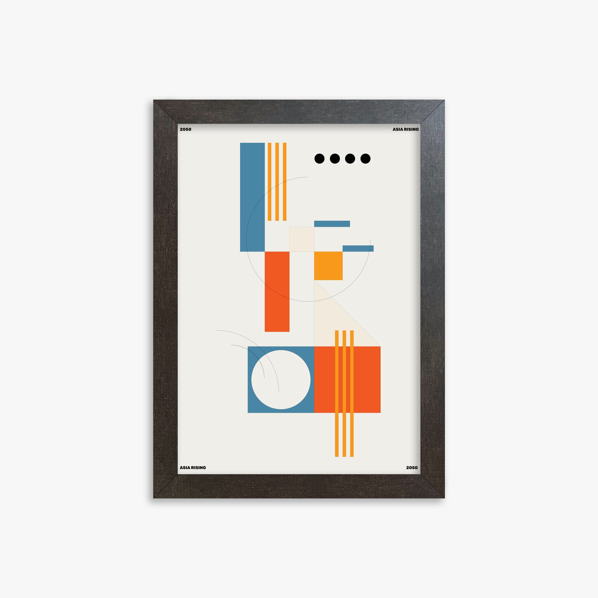 The Shapes, 21x30cm Framed Poster With Espresso Frame