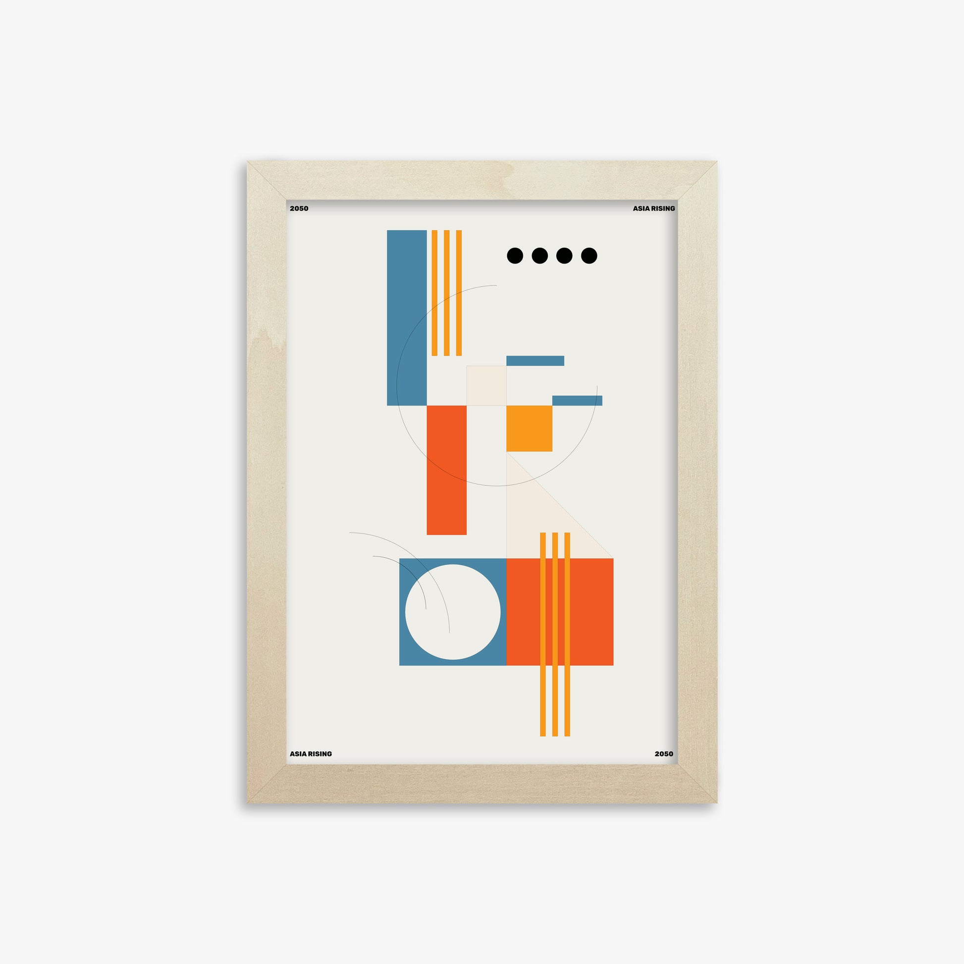 The Shapes, 21x30cm Framed Poster With Lime Wood Frame