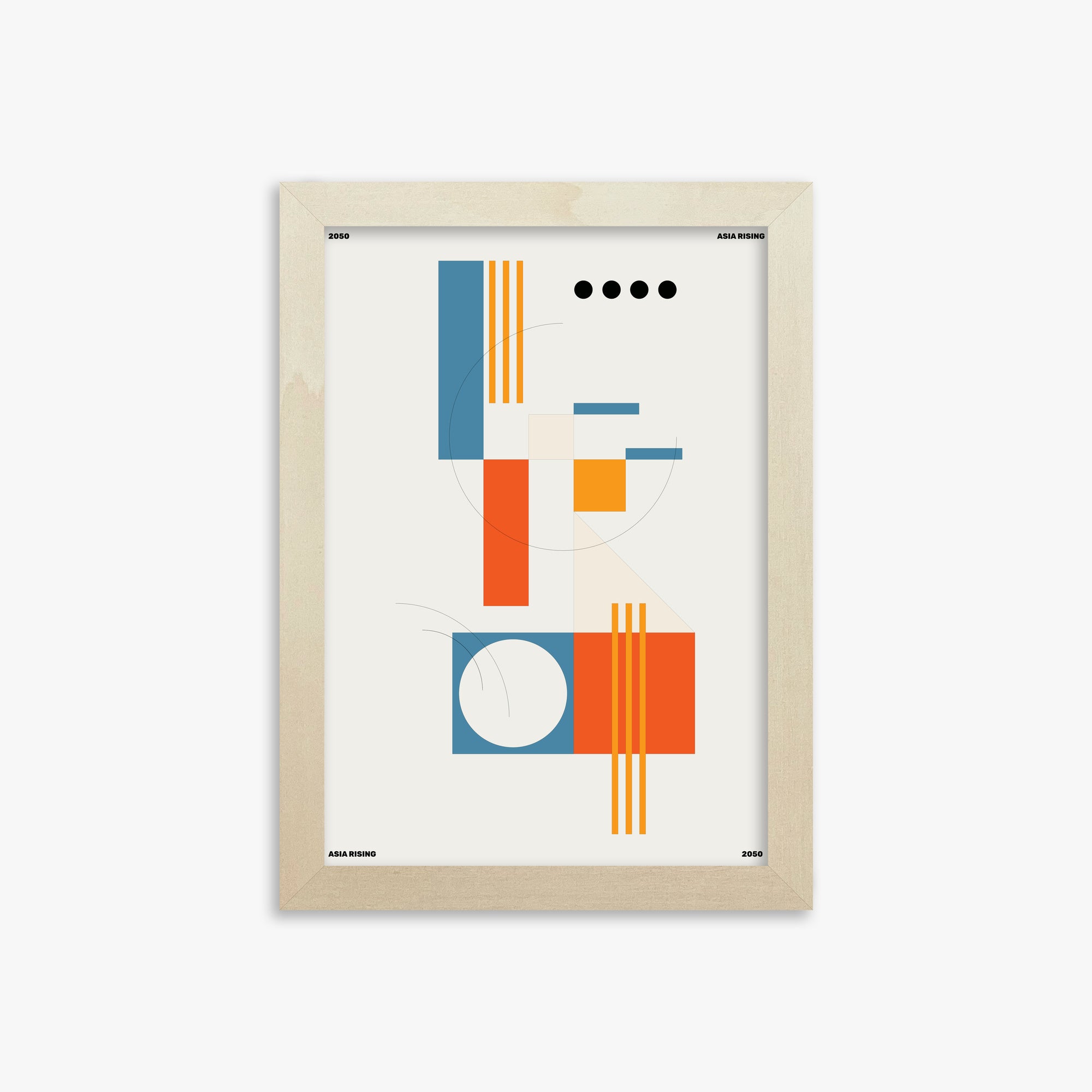 The Shapes, 21x30cm Framed Poster With Lime Wood Frame