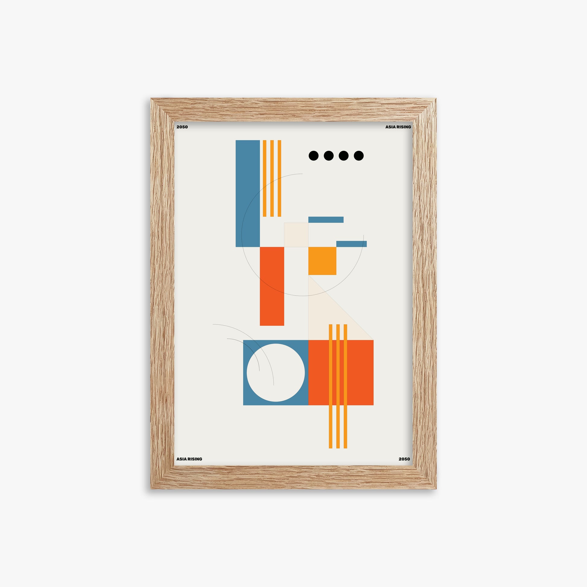 The Shapes, 21x30cm Framed Poster With Raw Oak Frame