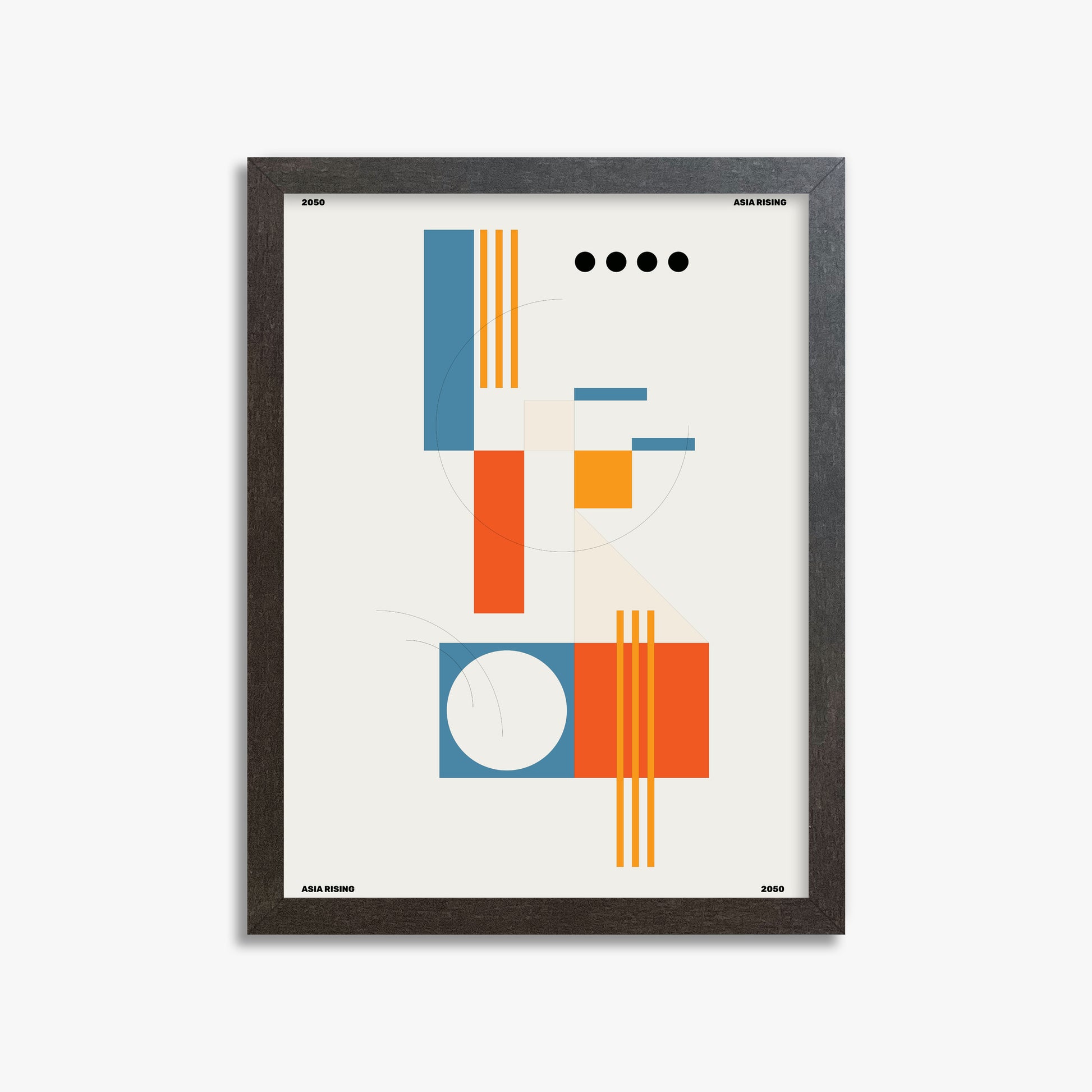 The Shapes, 30x40cm Framed Poster With Espresso Frame