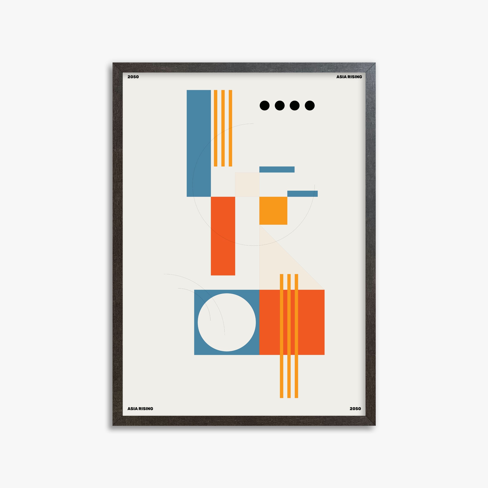 The Shapes, 50x70cm Framed Poster With Espresso Frame