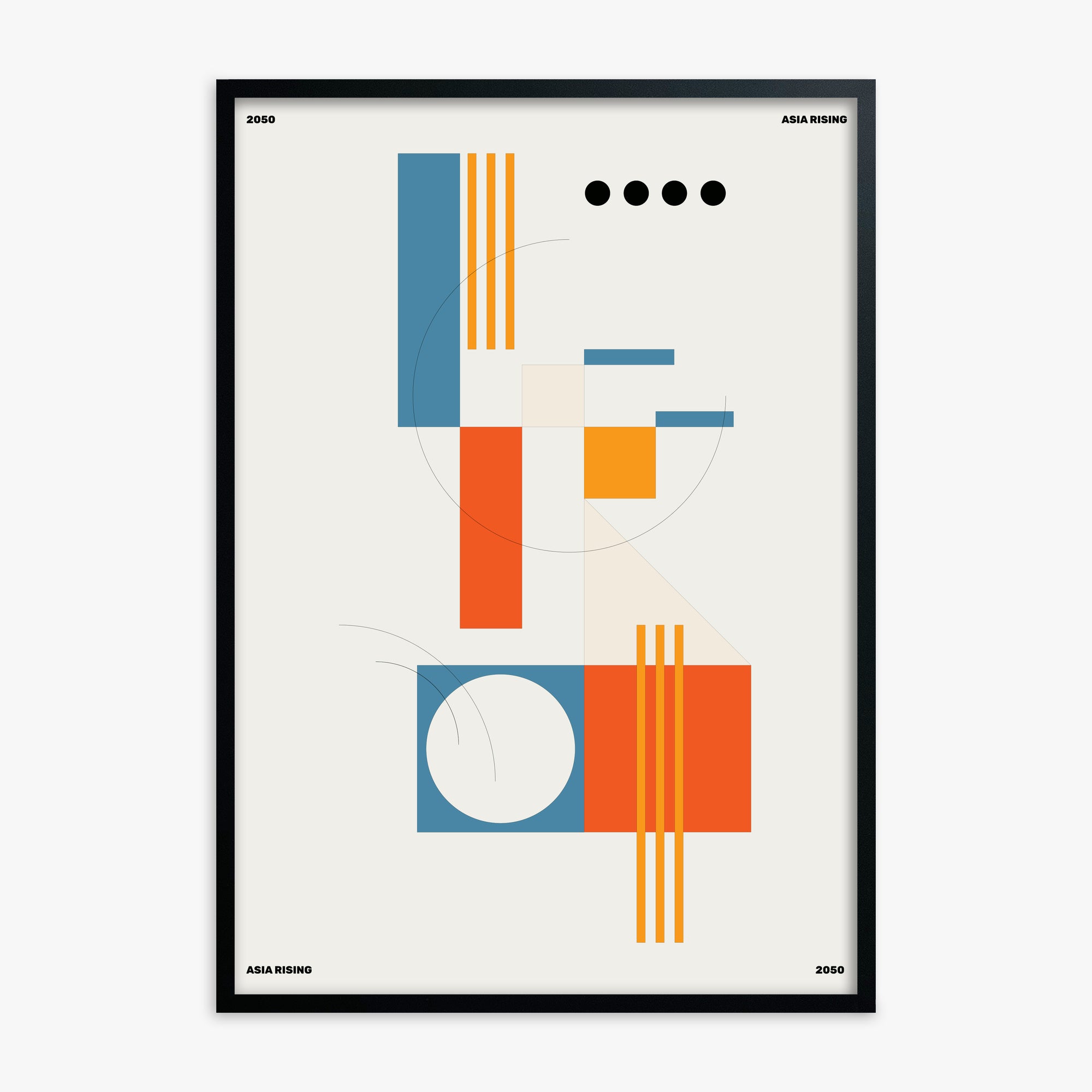 The Shapes, Black Framed Poster With Black Frame