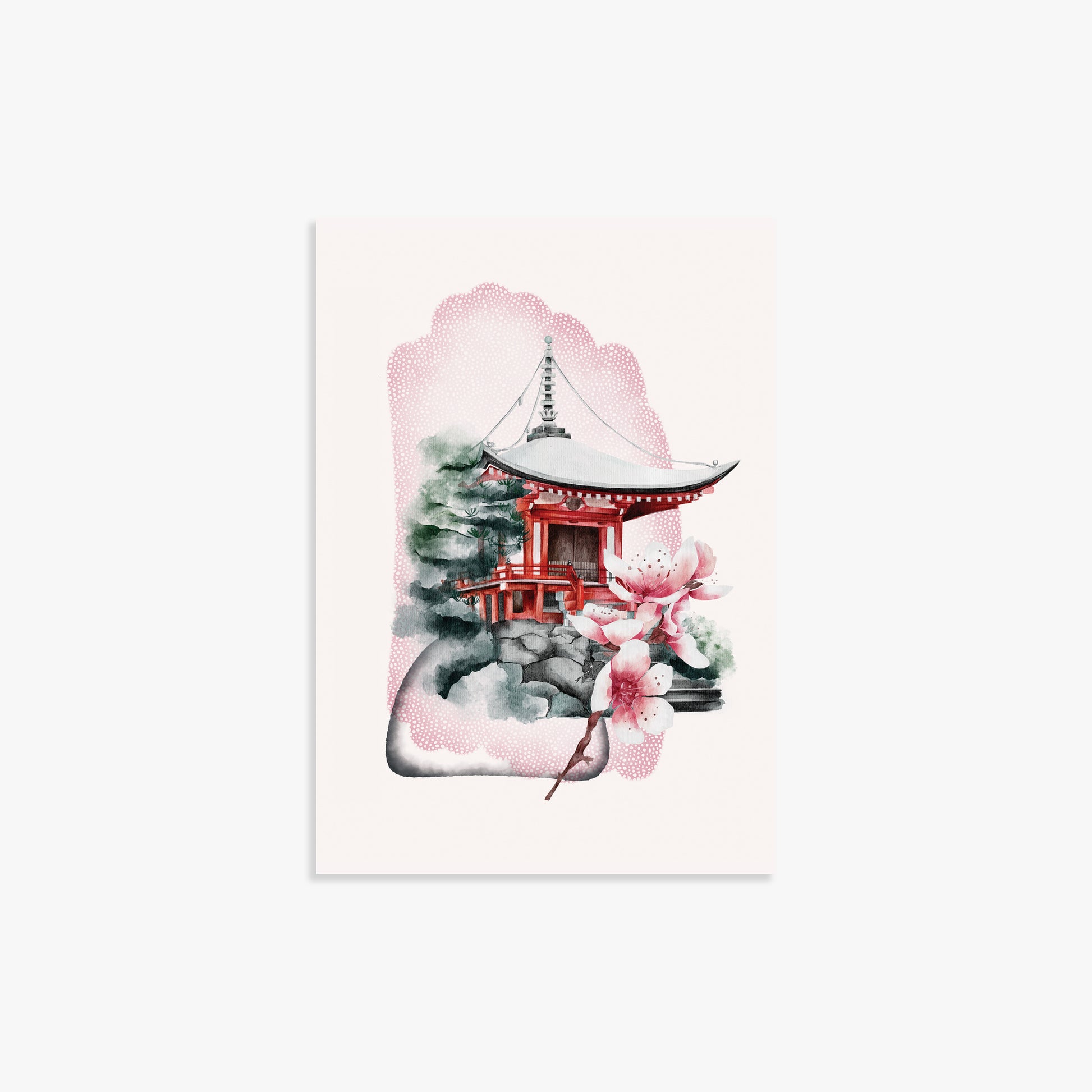 Flowery Shrine, 21x30cm Poster Unframed
