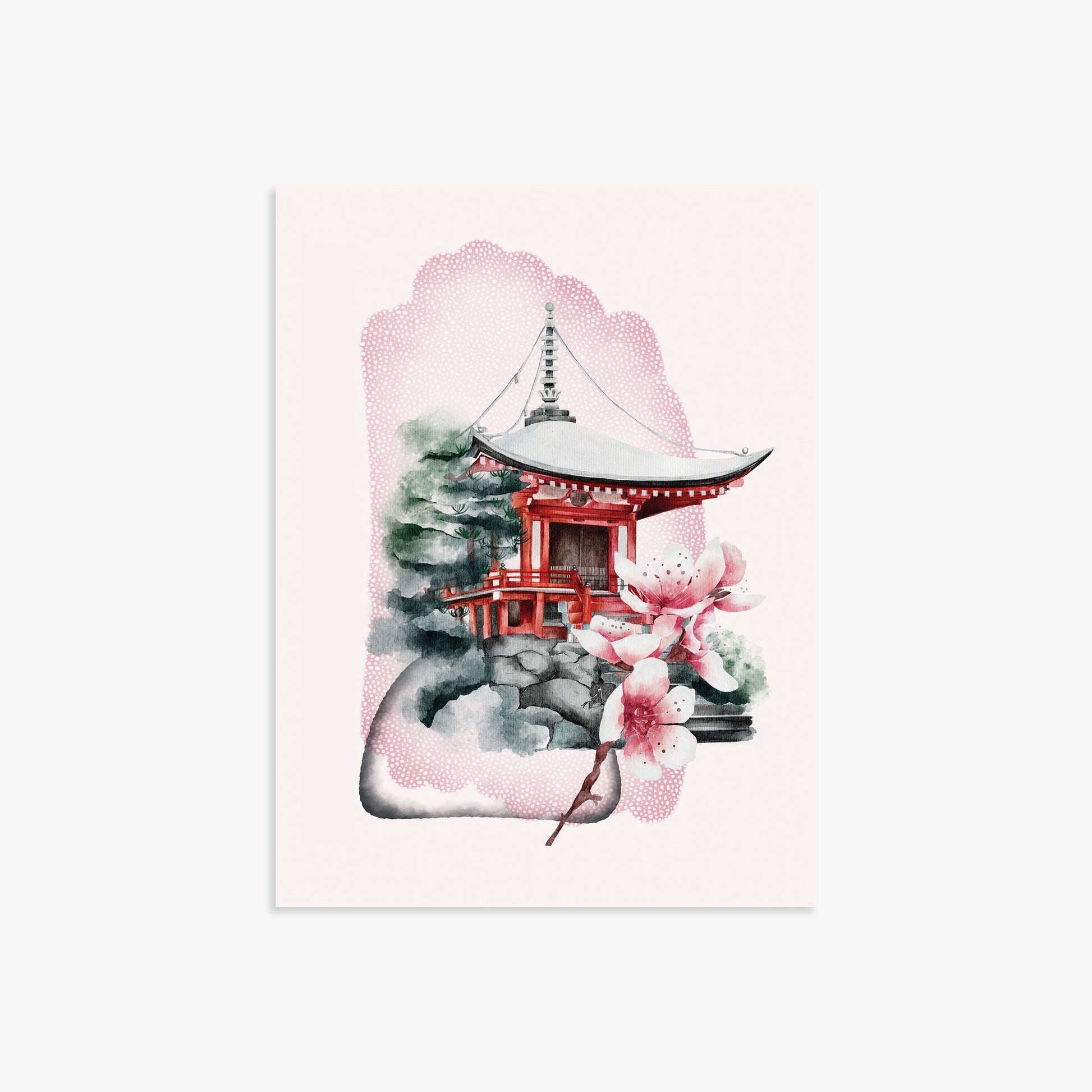 Flowery Shrine, 30x40cm Poster Unframed