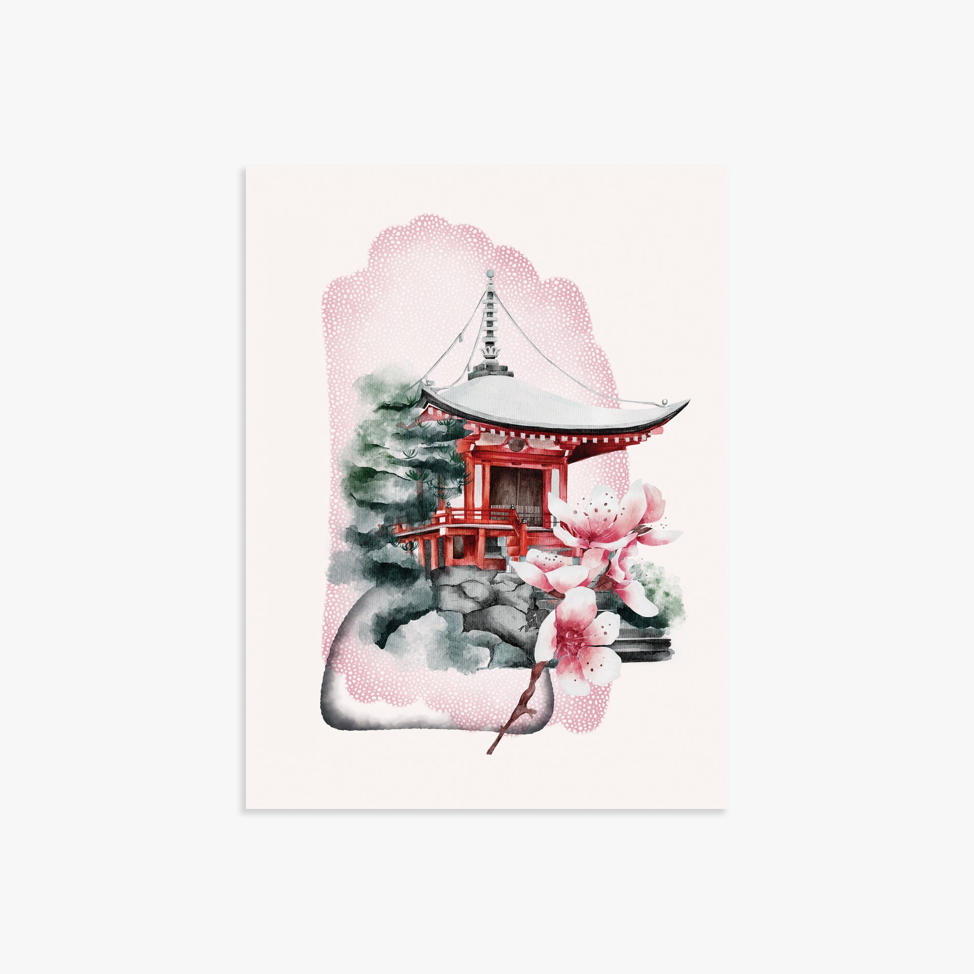 Flowery Shrine, 30x40cm Poster Unframed