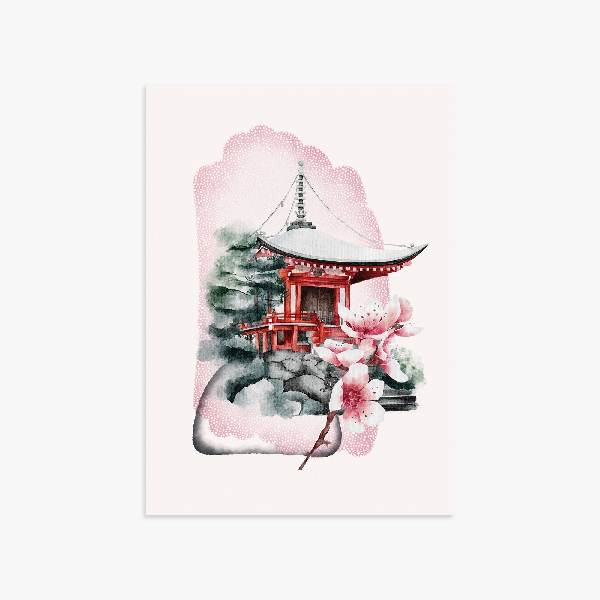 Flowery Shrine, 50x70cm Poster Unframed