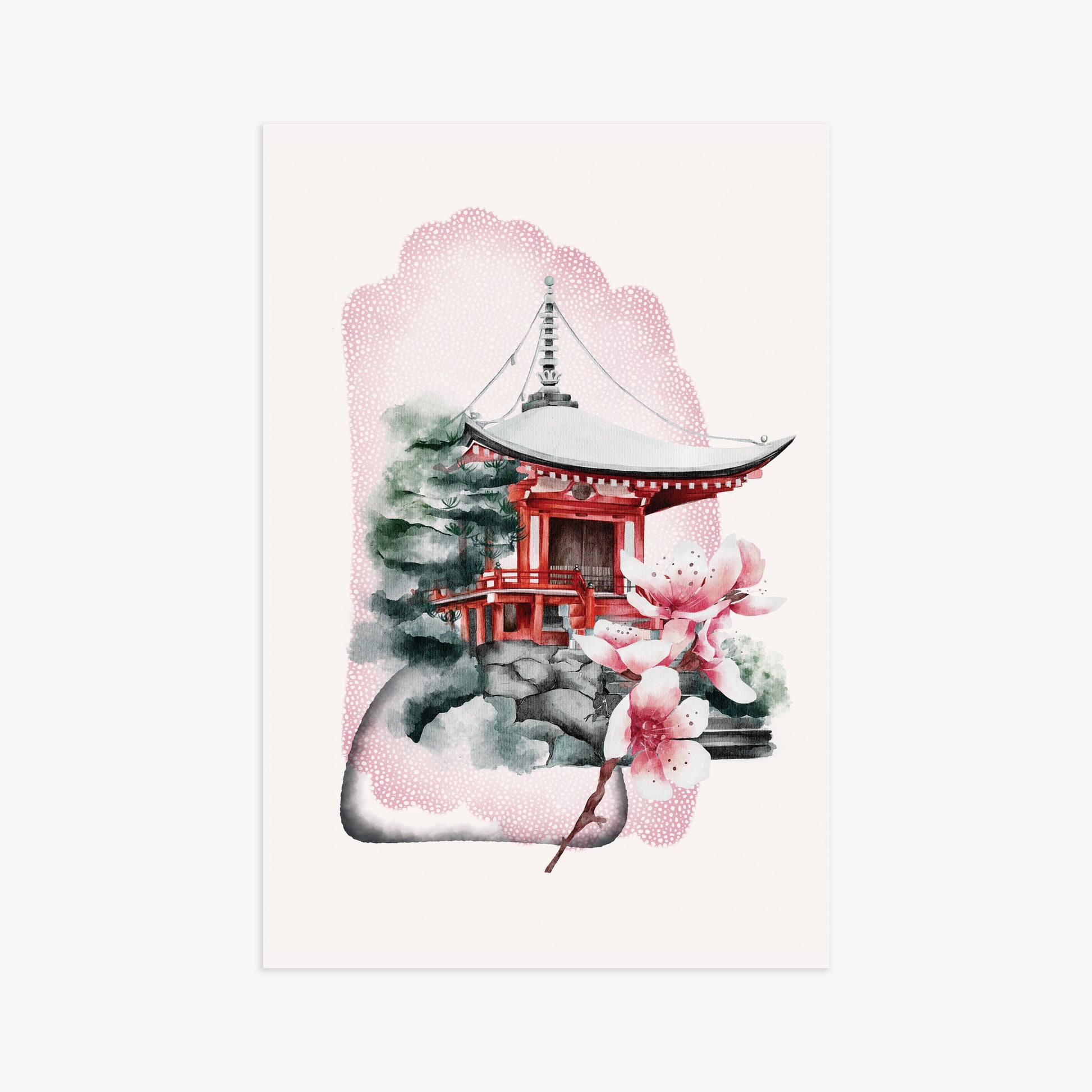 Flowery Shrine, 61x91cm Poster Unframed