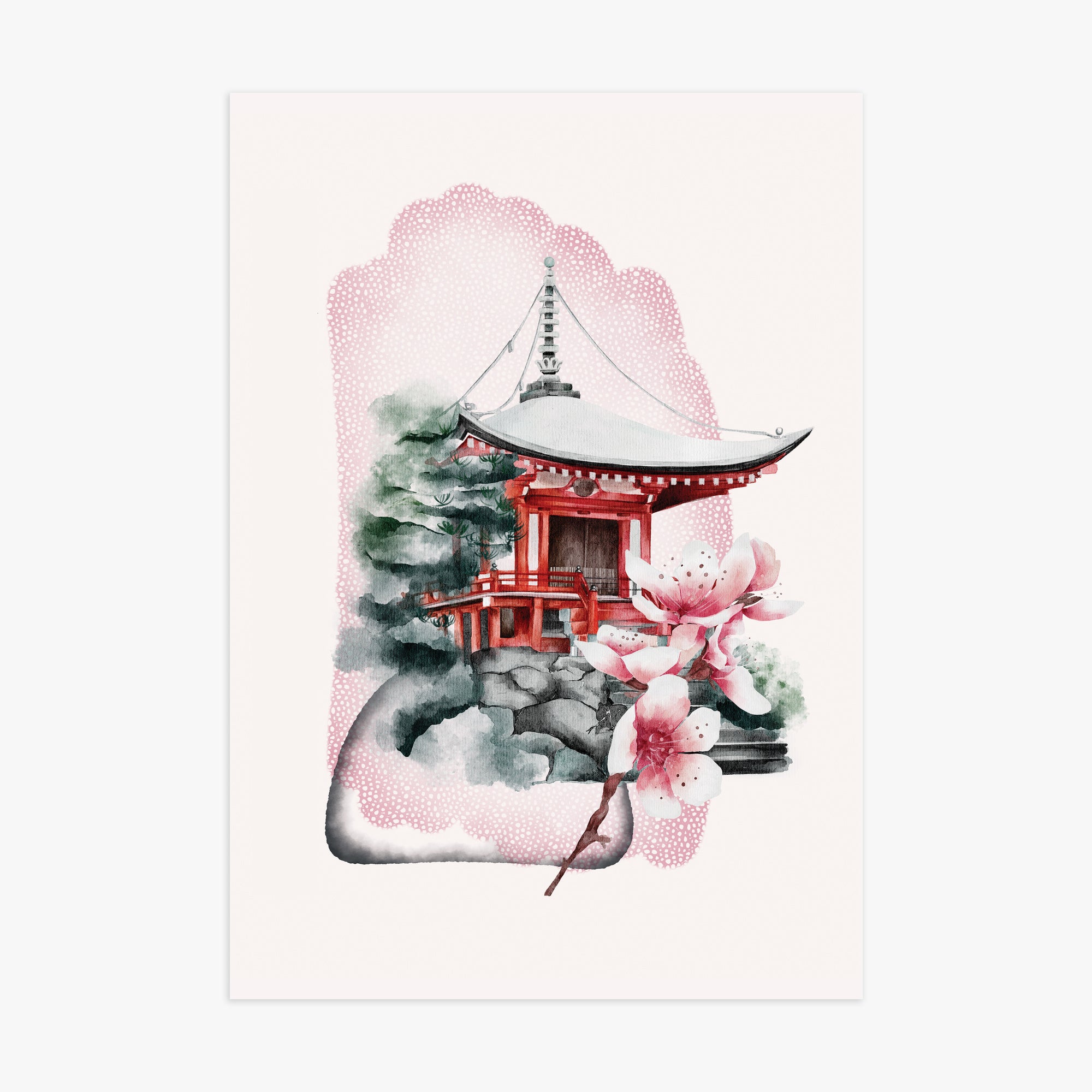 Flowery Shrine, 70x100cm Poster Unframed