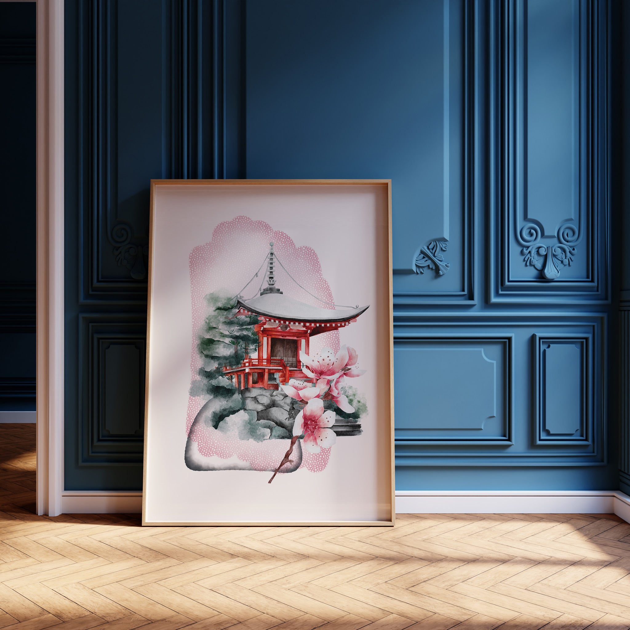 Design Concept No. 12 for Flowery Shrine Modern Poster Art