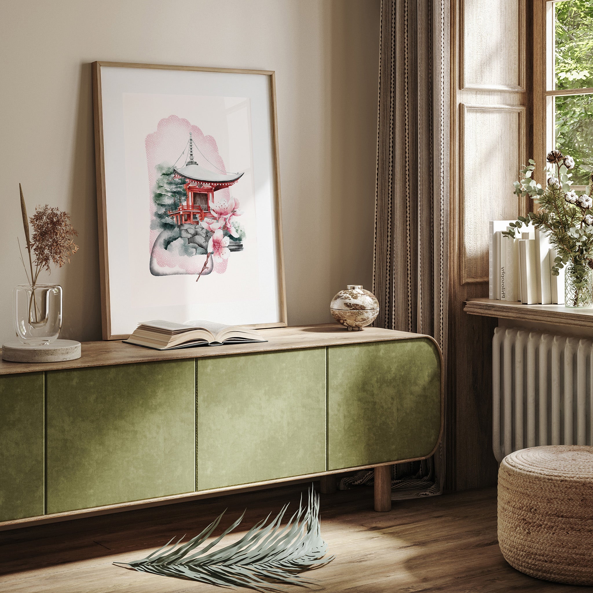 Design Concept No. 23 for Flowery Shrine Modern Poster Art