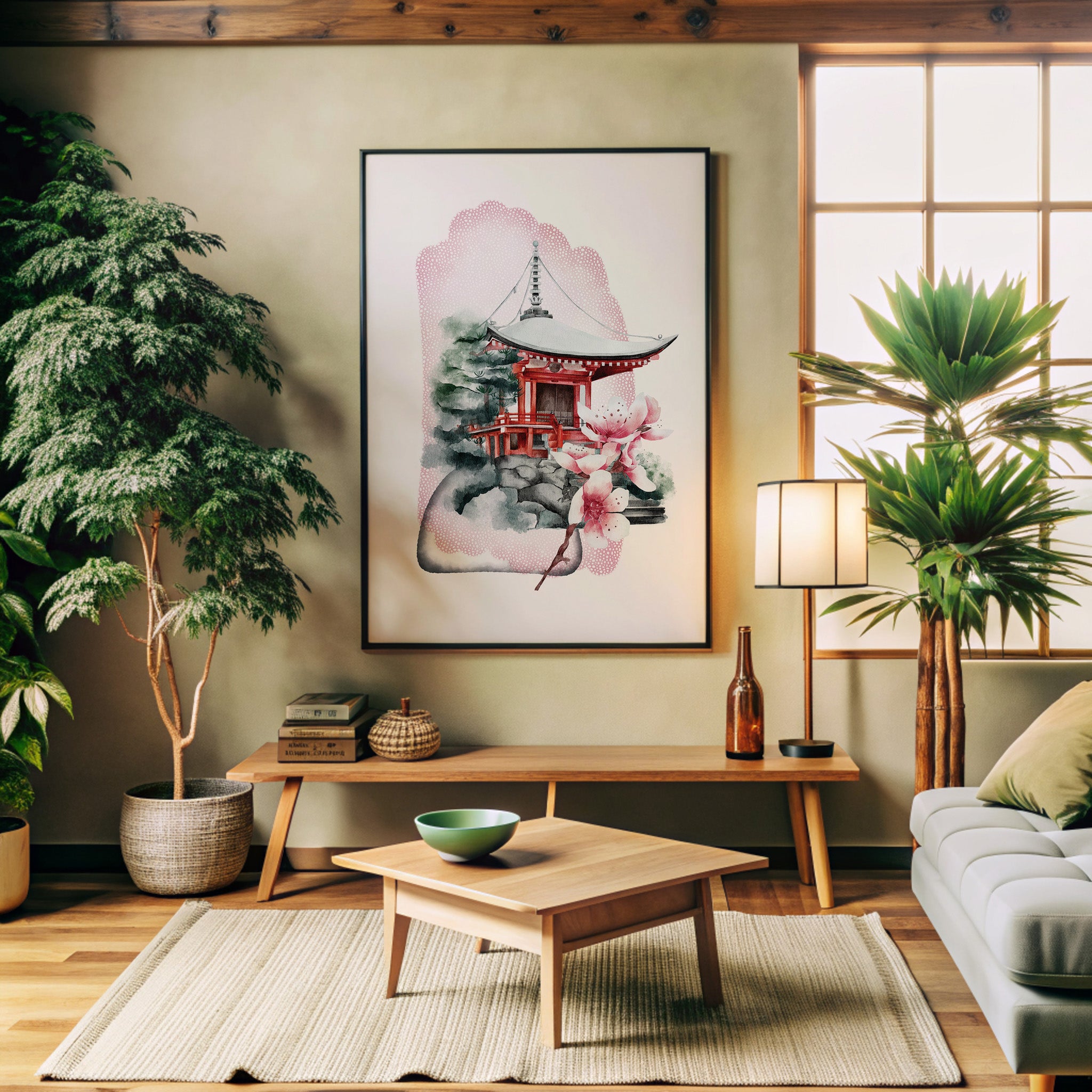 Design Concept No. 32 for Flowery Shrine Modern Poster Art
