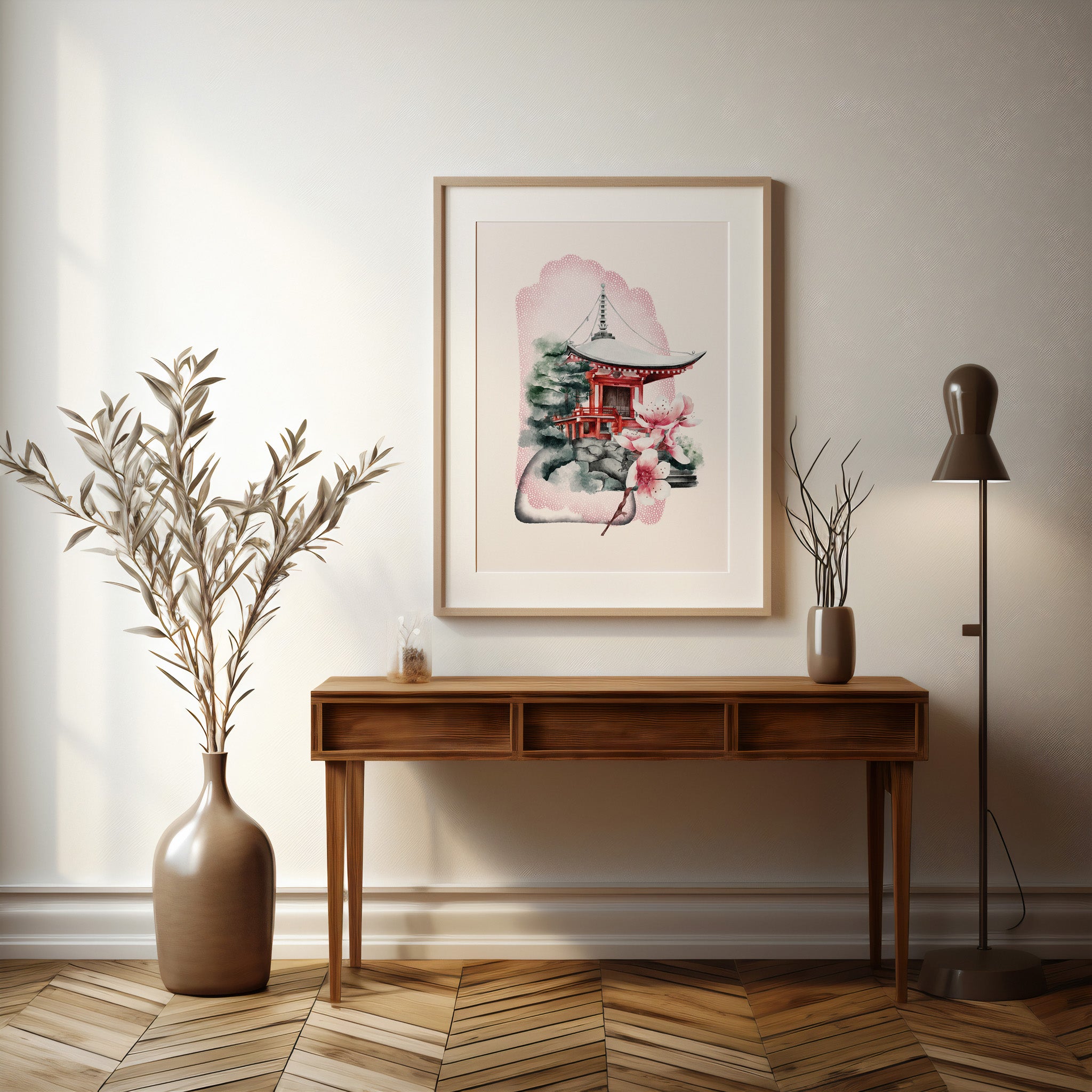 Design Concept No. 37 for Flowery Shrine Modern Poster Art