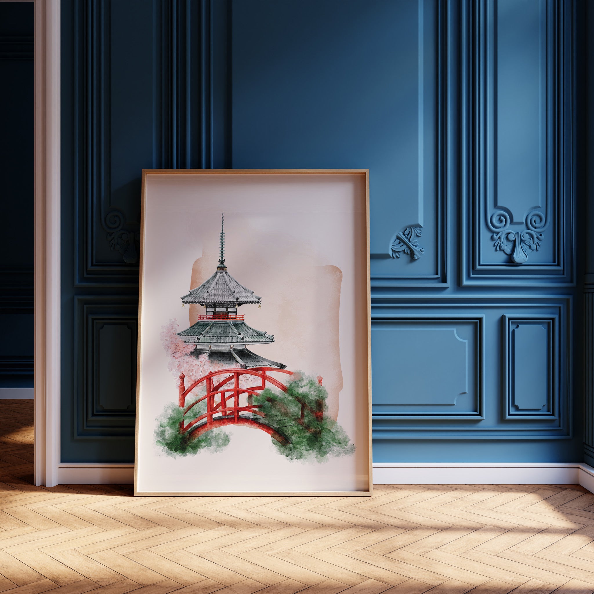 Design Concept No. 12 for Shrine with Bridge Modern Poster Art