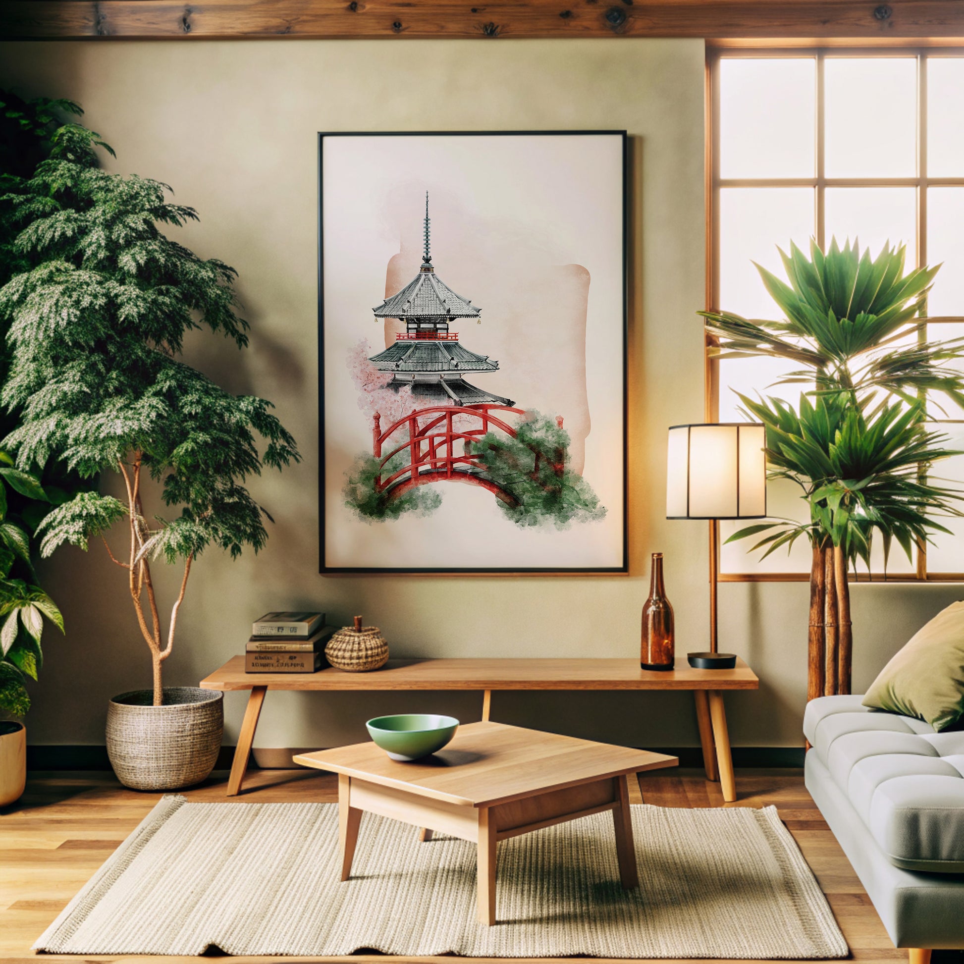 Design Concept No. 32 for Shrine with Bridge Modern Poster Art