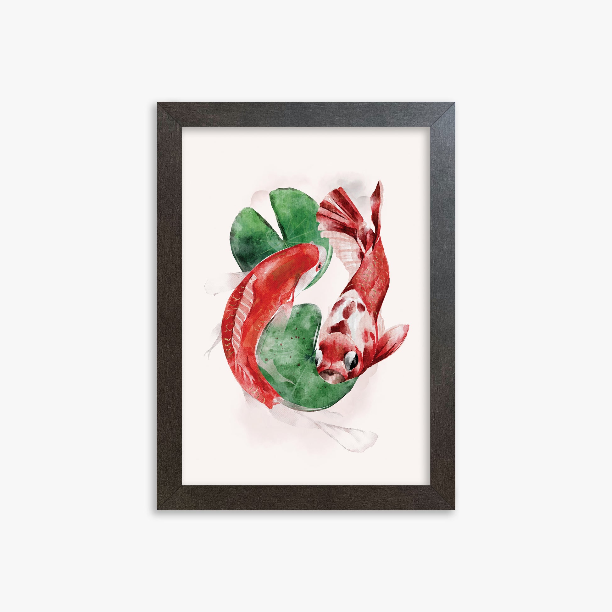 Koi, 21x30cm Framed Poster With Espresso Frame