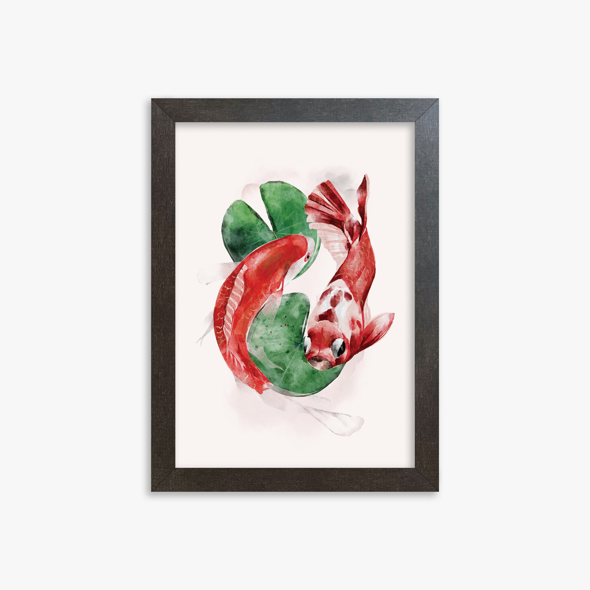 Koi, 21x30cm Framed Poster With Espresso Frame