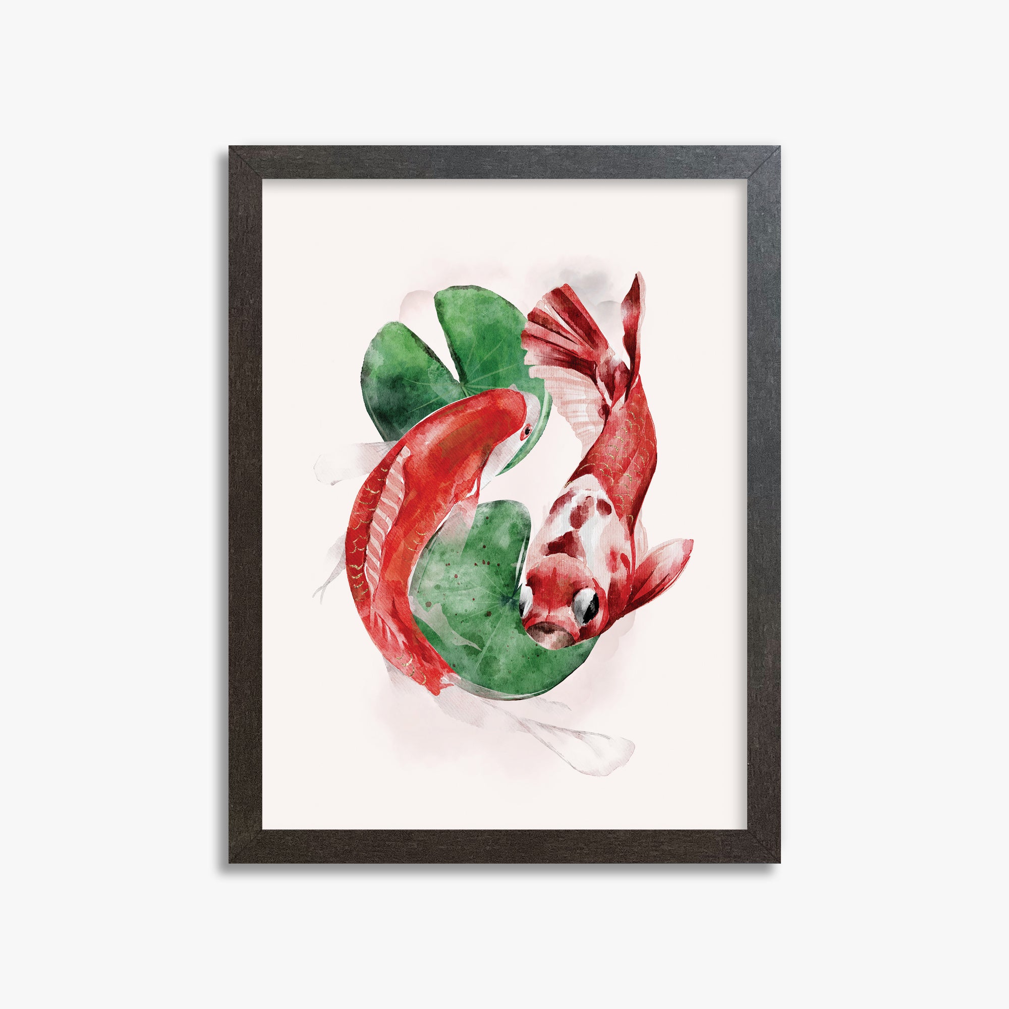 Koi, 30x40cm Framed Poster With Espresso Frame
