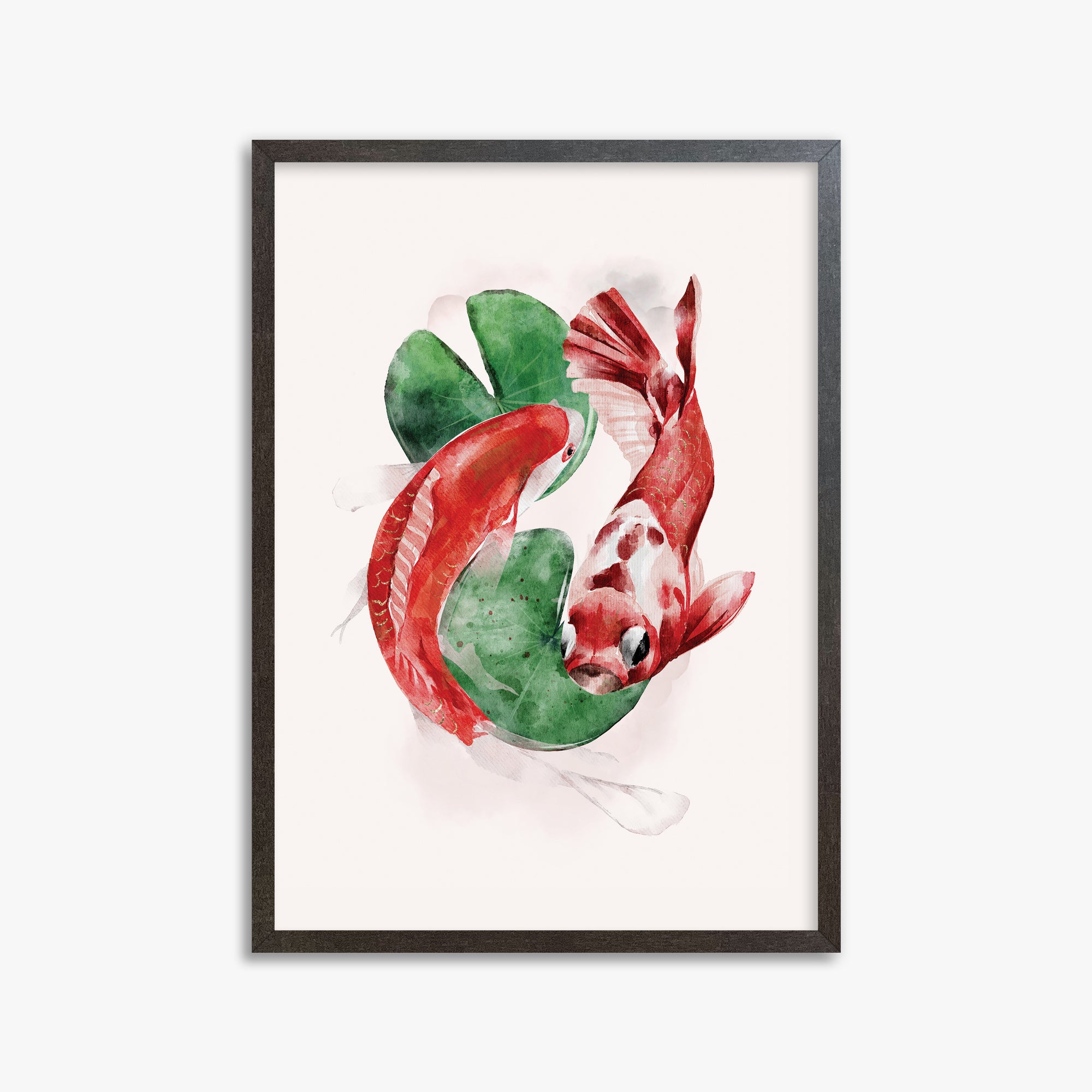Koi, 50x70cm Framed Poster With Espresso Frame