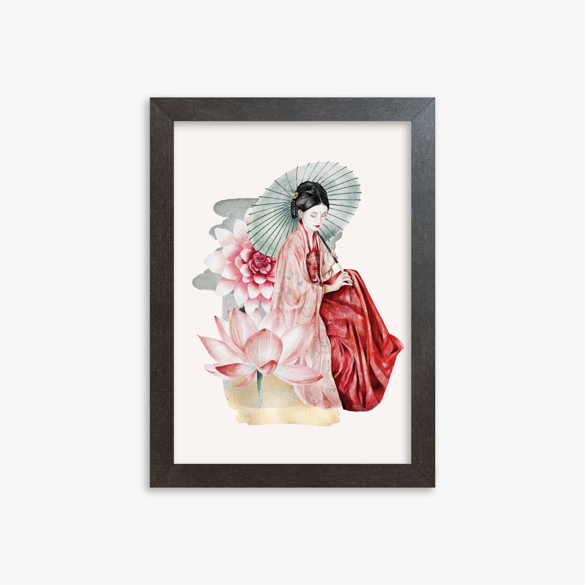 Serenity, 21x30cm Framed Poster With Espresso Frame