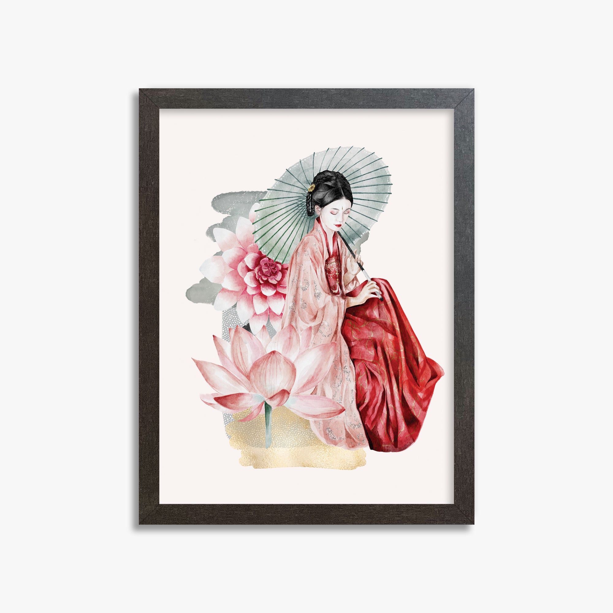 Serenity, 30x40cm Framed Poster With Espresso Frame