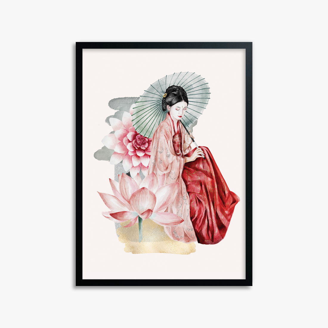 Serenity, 50x70cm Framed Poster With Black Frame