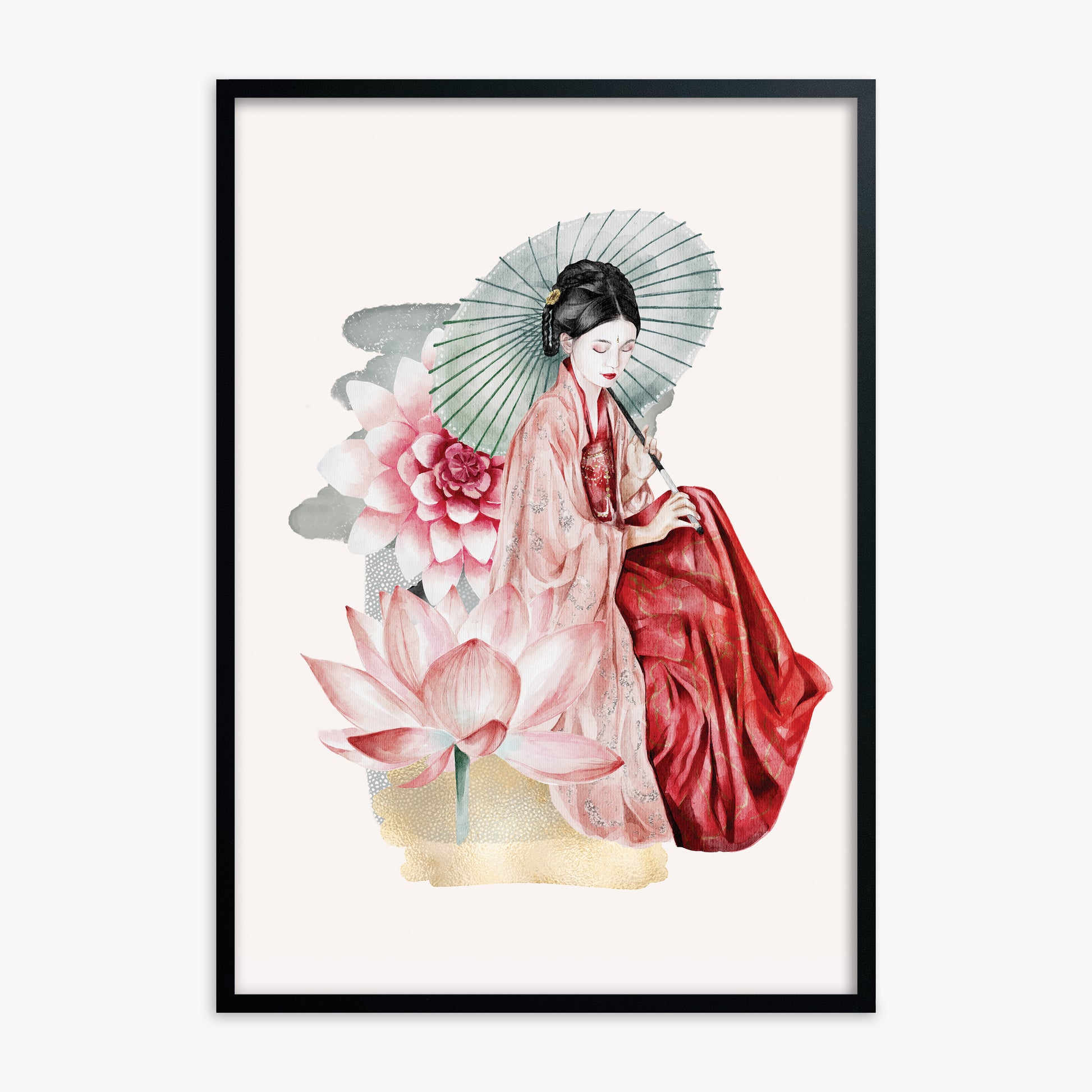 Serenity, 70x100cm Framed Poster With Black Frame
