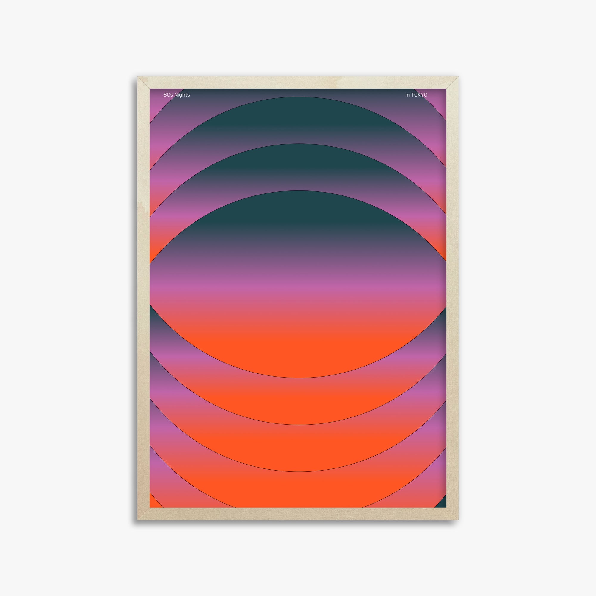 Mesmerized, 50x70cm Framed Poster With Lime Wood Frame