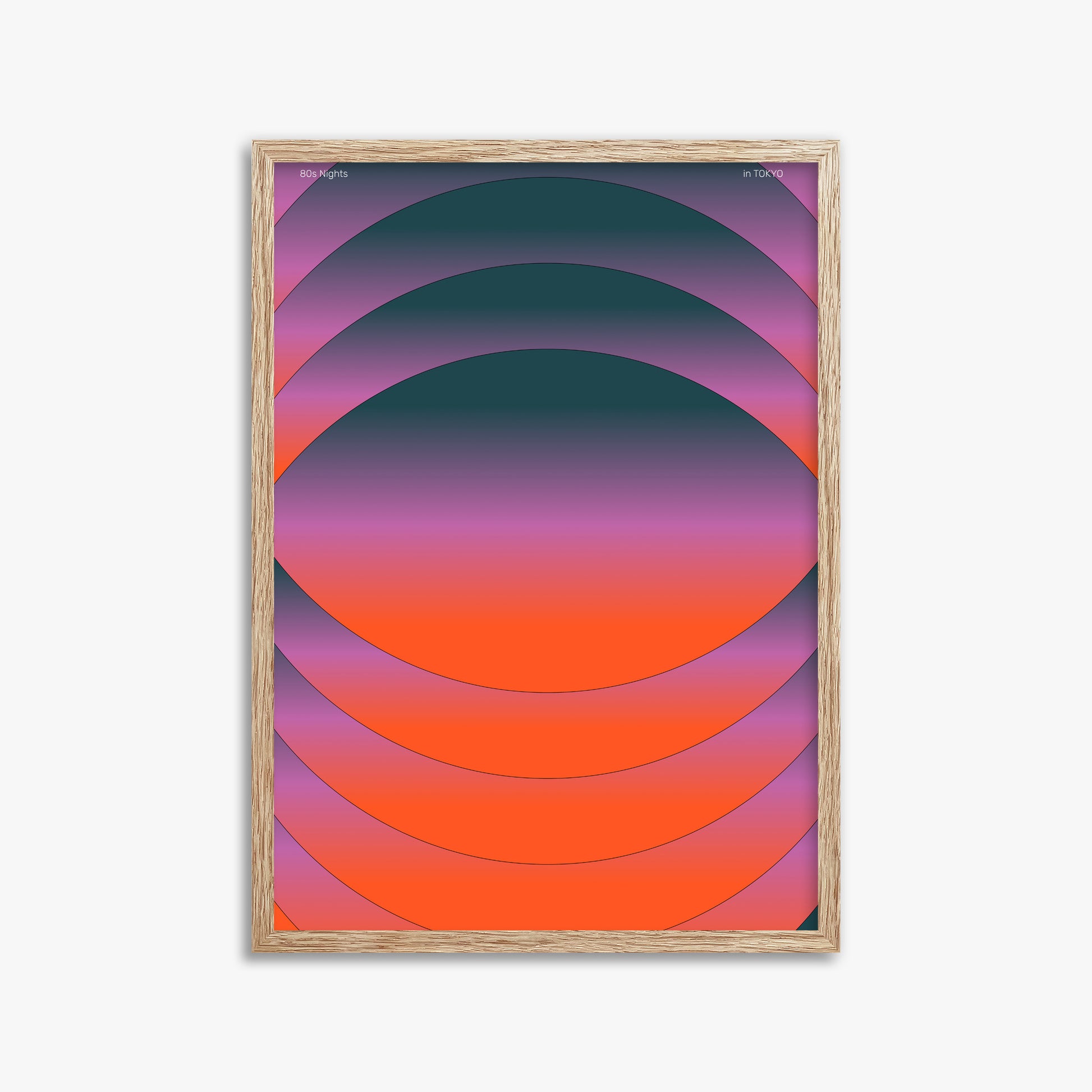 Mesmerized, 50x70cm Framed Poster With Raw Oak Frame