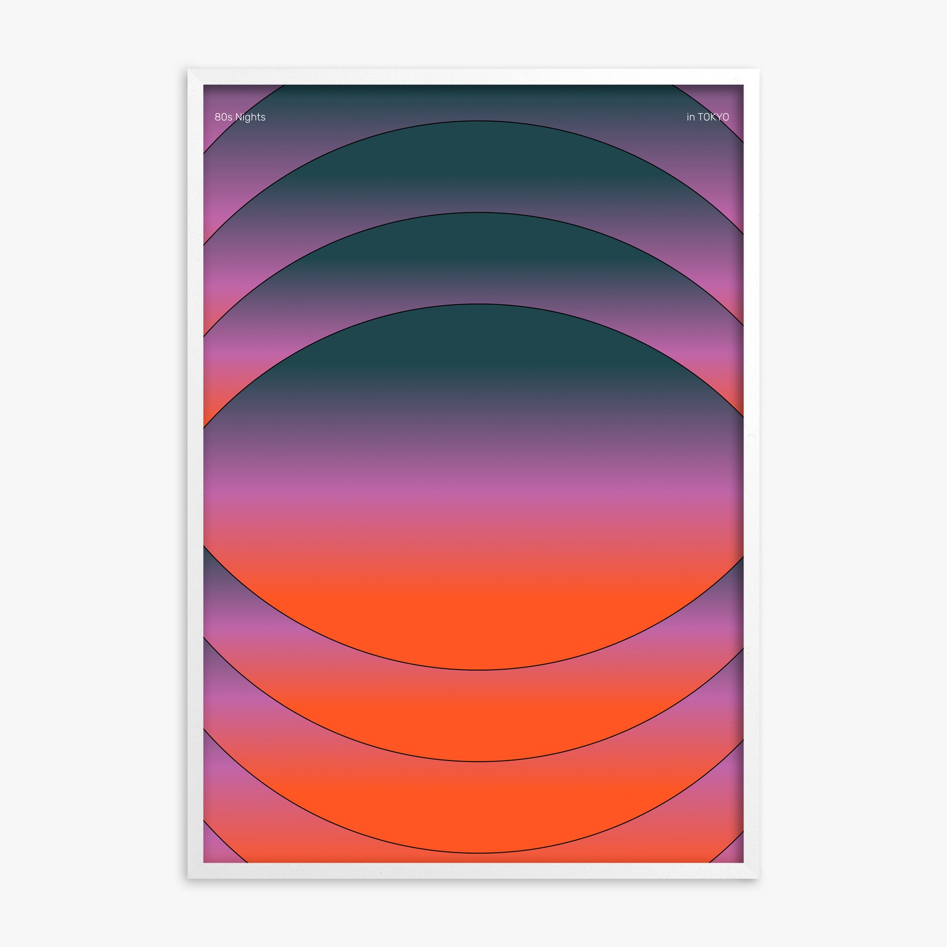 Mesmerized, White Framed Poster With White Frame