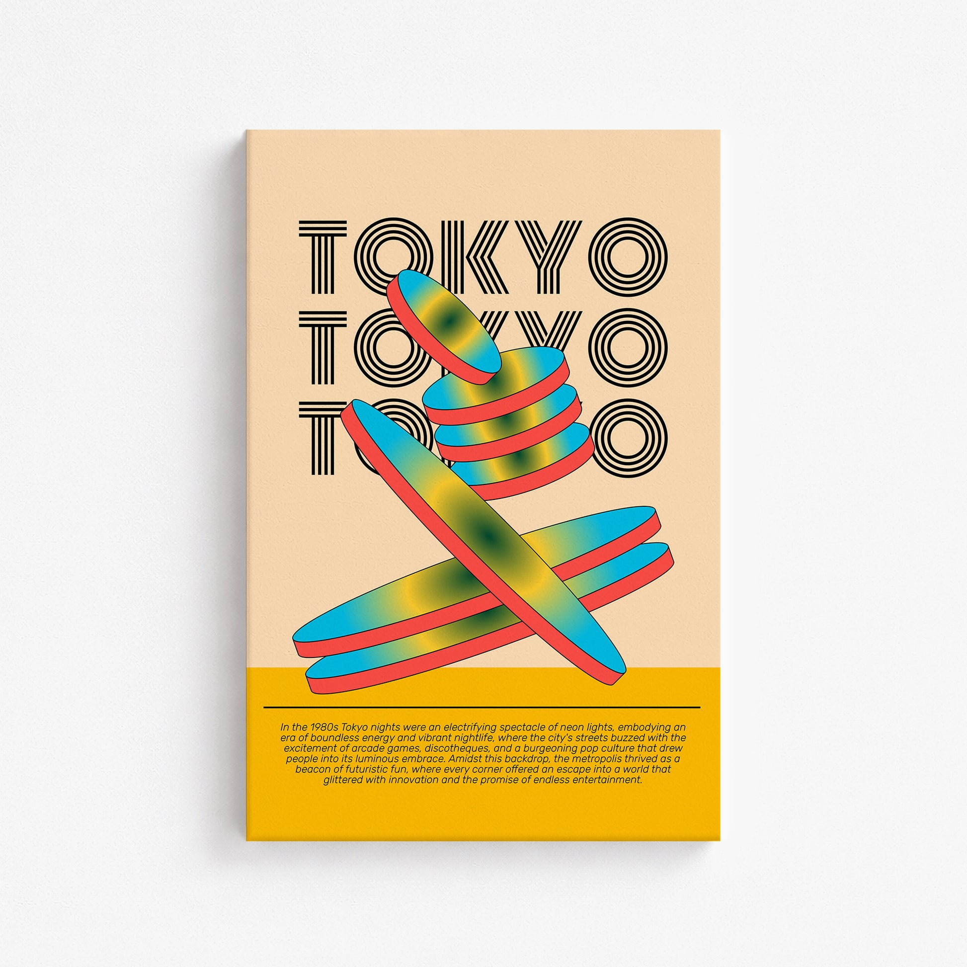 Tokyo Neon, 61x91cm Satin Canvas Poster