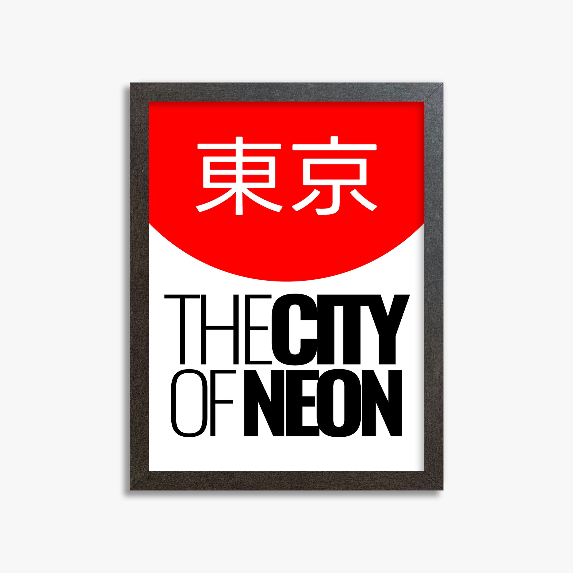 The City of Neon, 30x40cm Framed Poster With Espresso Frame