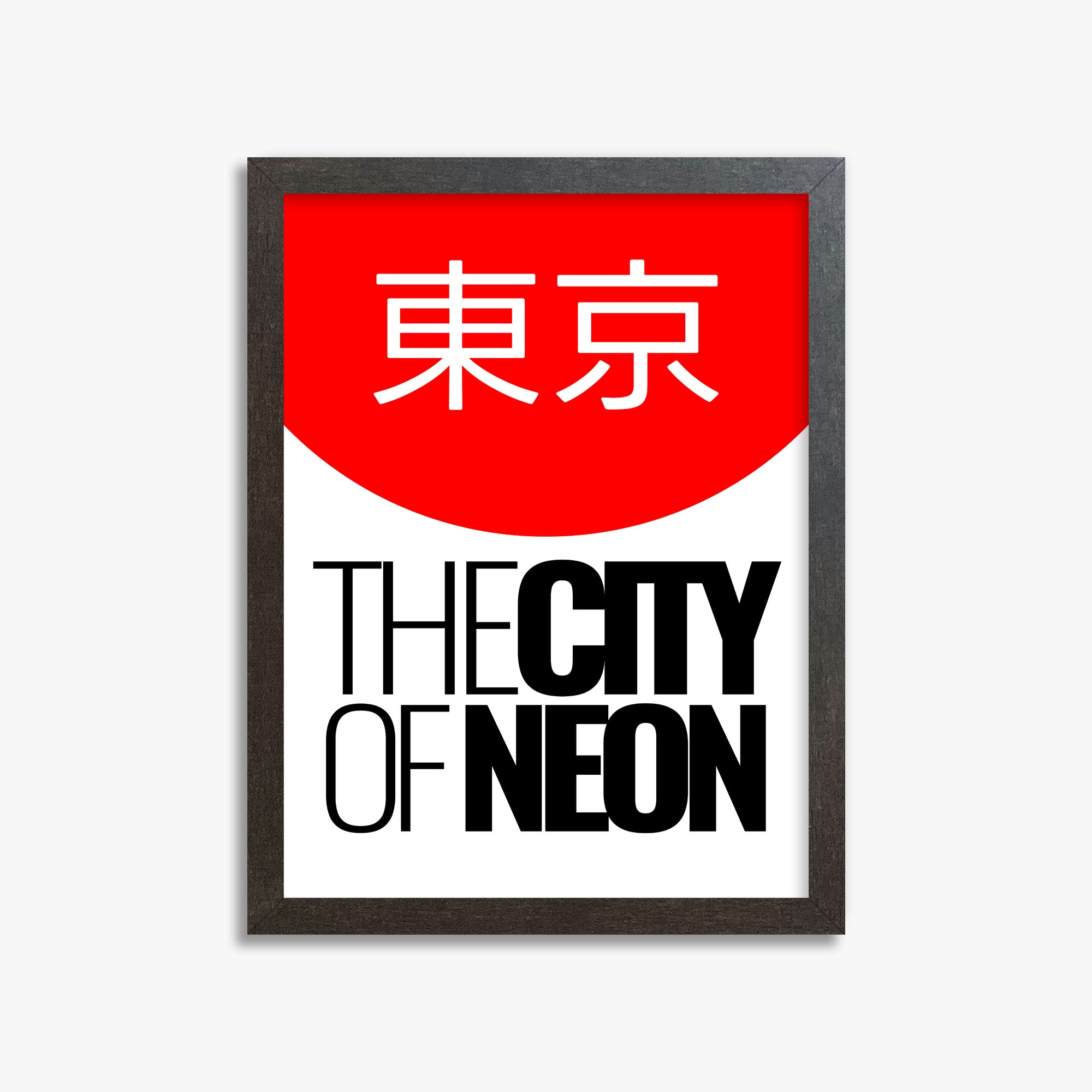 The City of Neon, 30x40cm Framed Poster With Espresso Frame