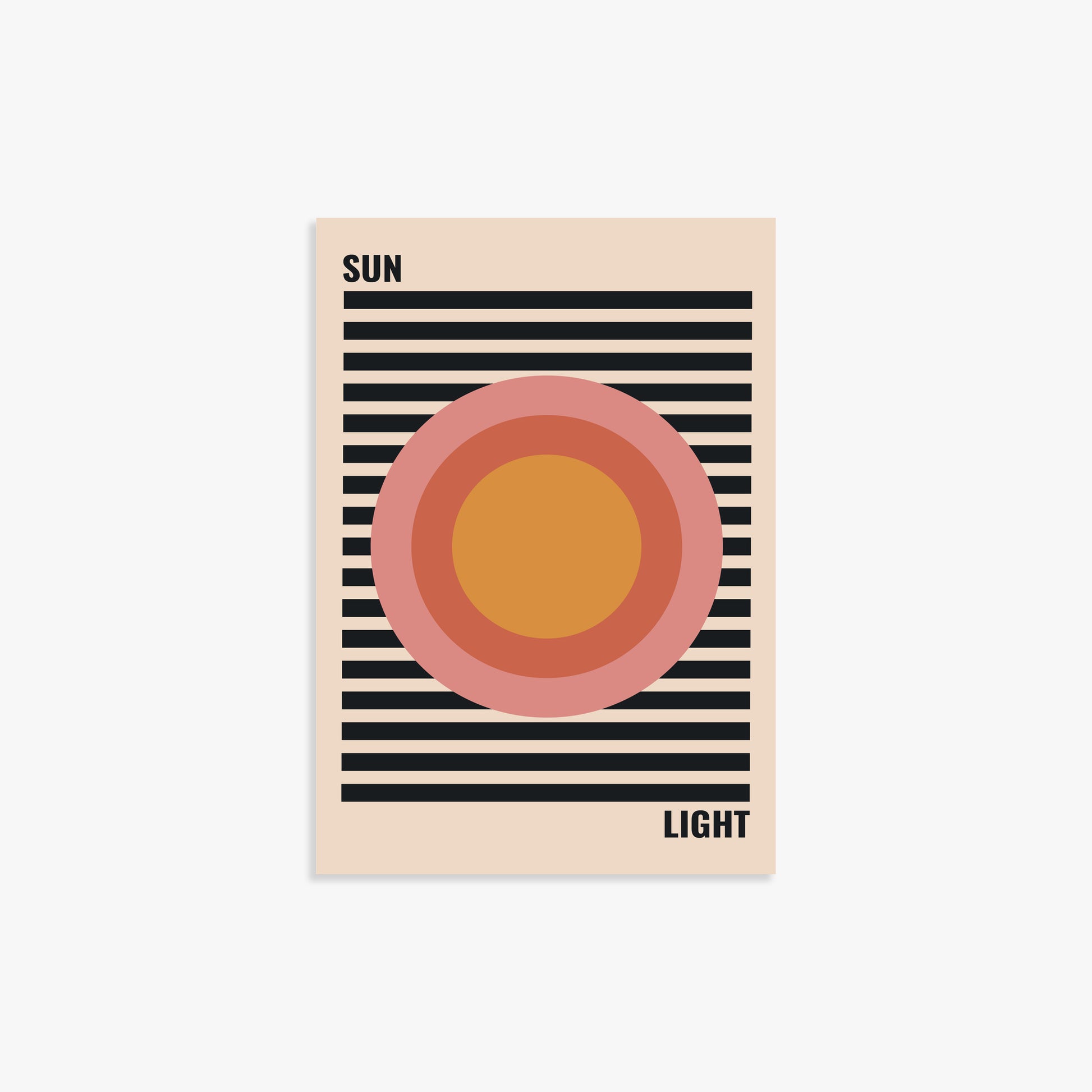Pastel Sun, 21x30cm Poster Unframed