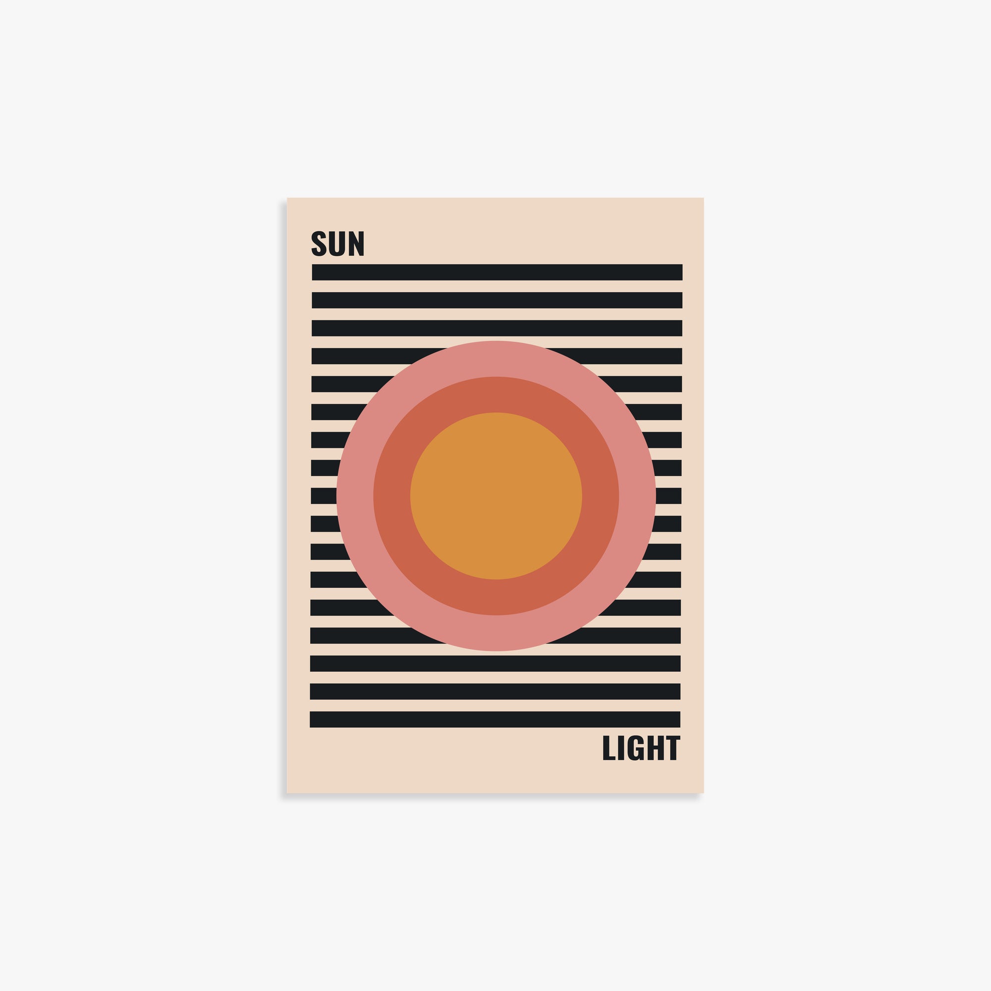 Pastel Sun, 21x30cm Poster Unframed