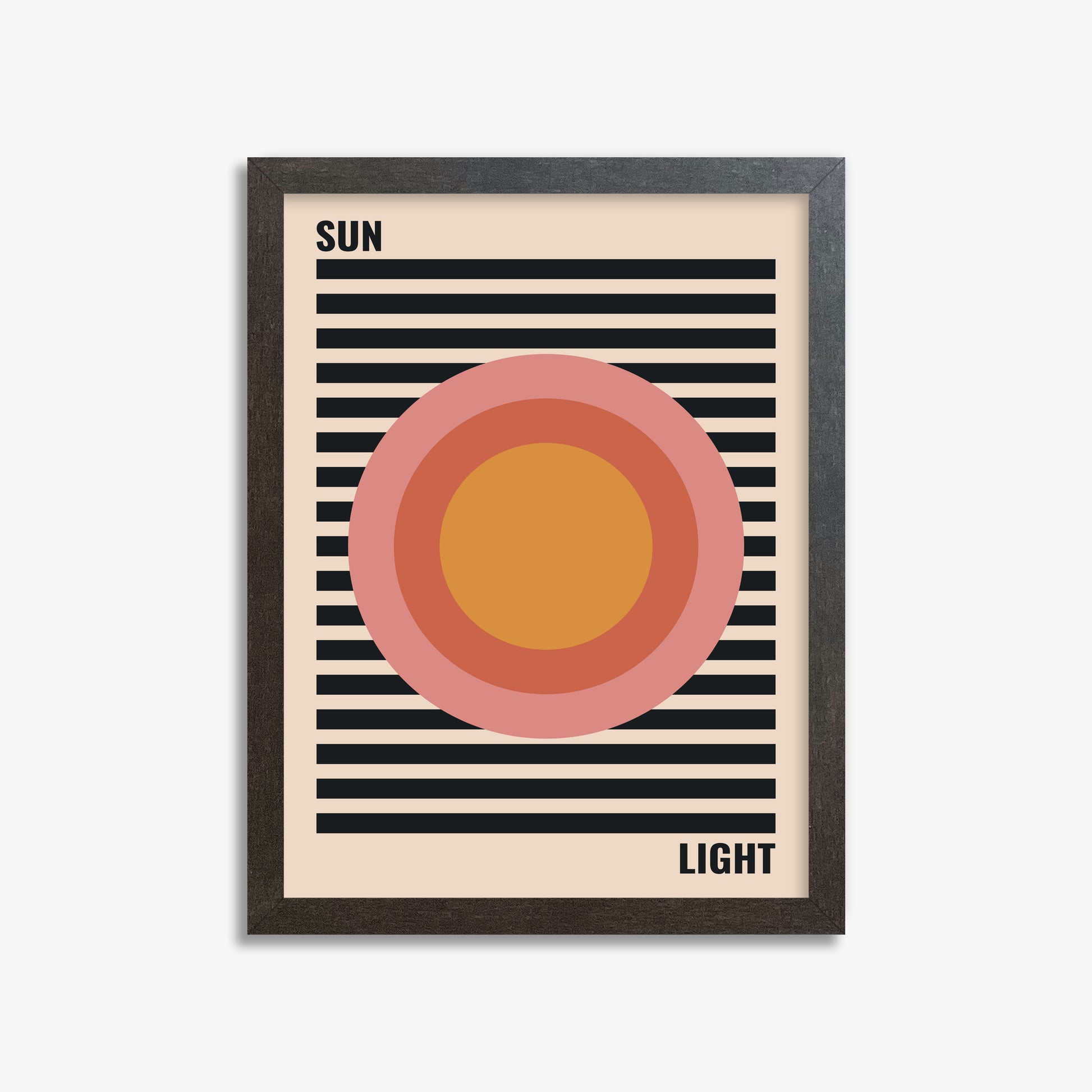 Pastel Sun, 30x40cm Framed Poster With Espresso Frame