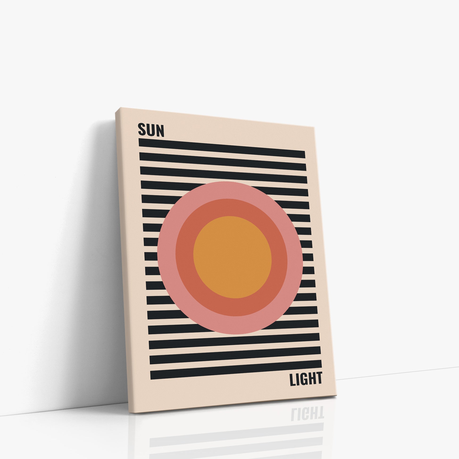 Pastel Sun, 30x40cm Satin Canvas Poster Left Angle
