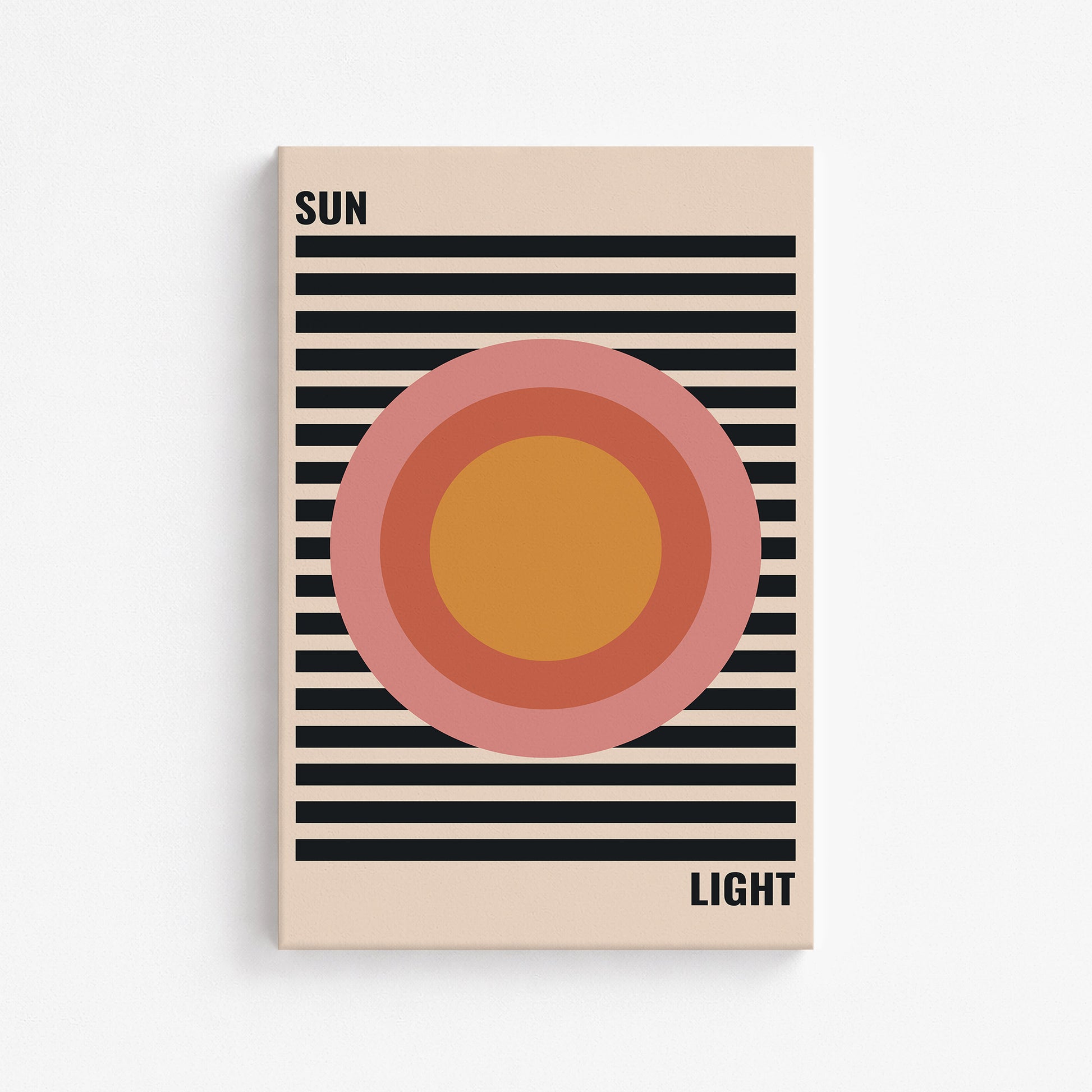 Pastel Sun, 61x91cm Satin Canvas Poster