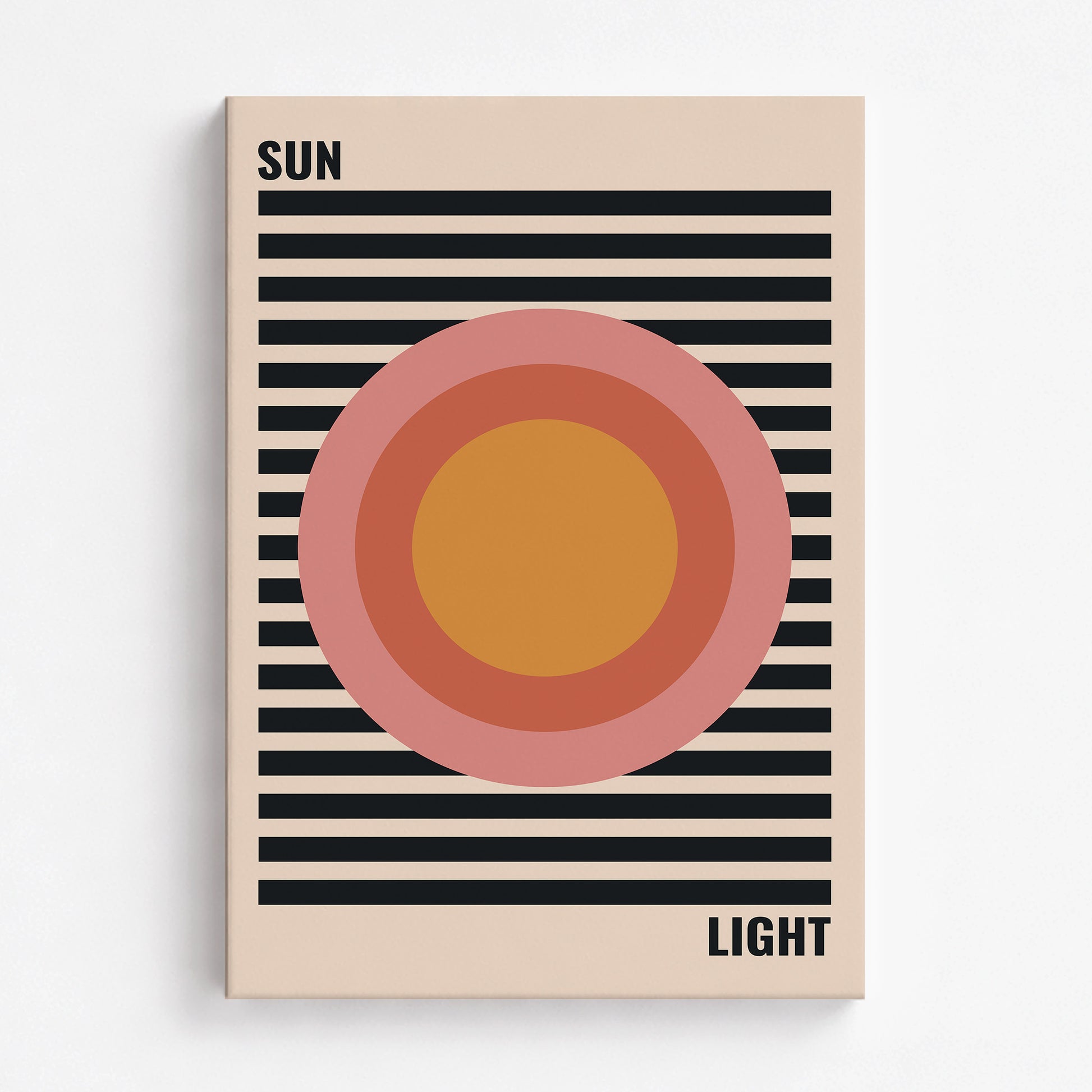 Pastel Sun, 70x100cm Satin Canvas Poster