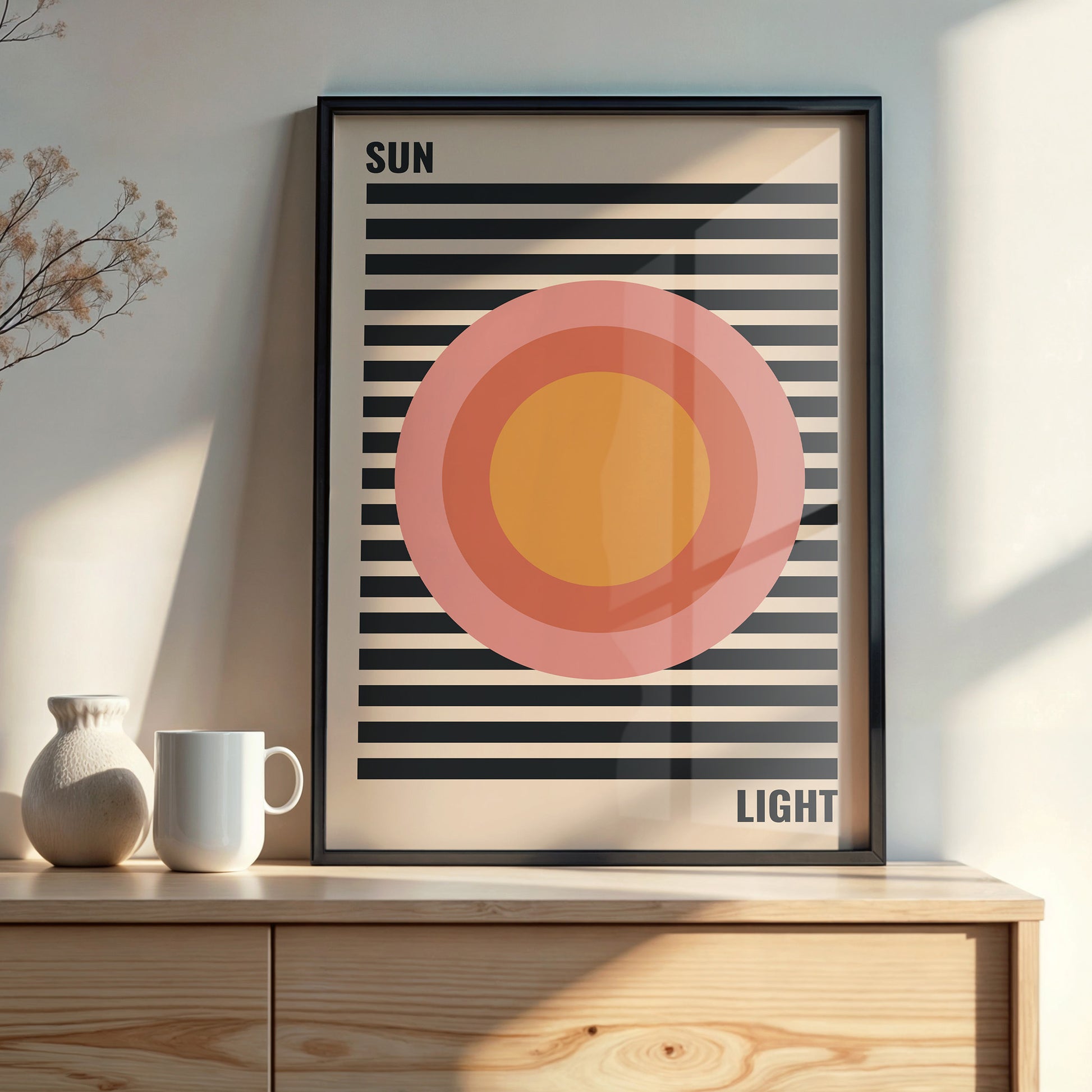 Design Concept No. 22 for Pastel Sun Modern Poster Art