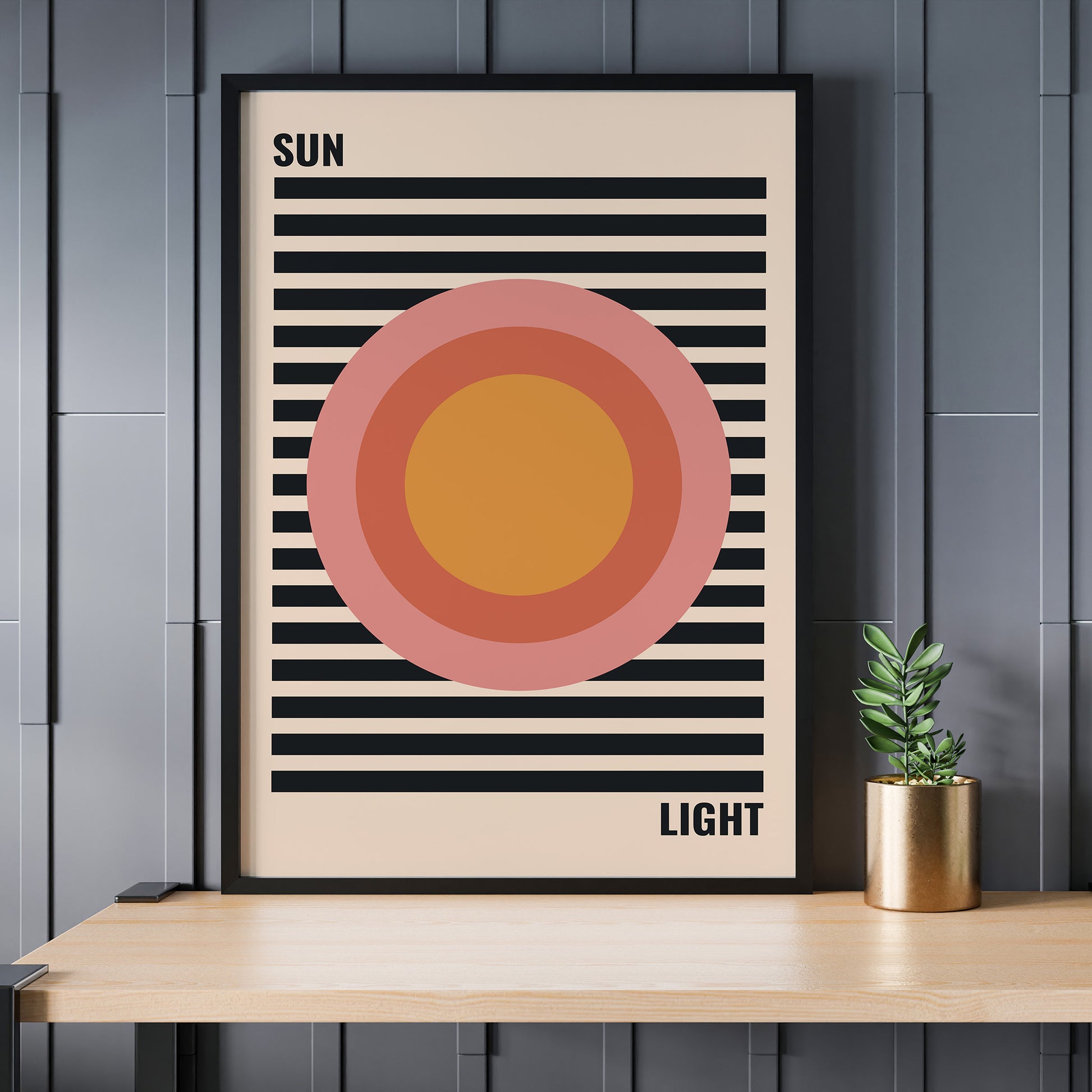 Design Concept No. 24 for Pastel Sun Modern Poster Art