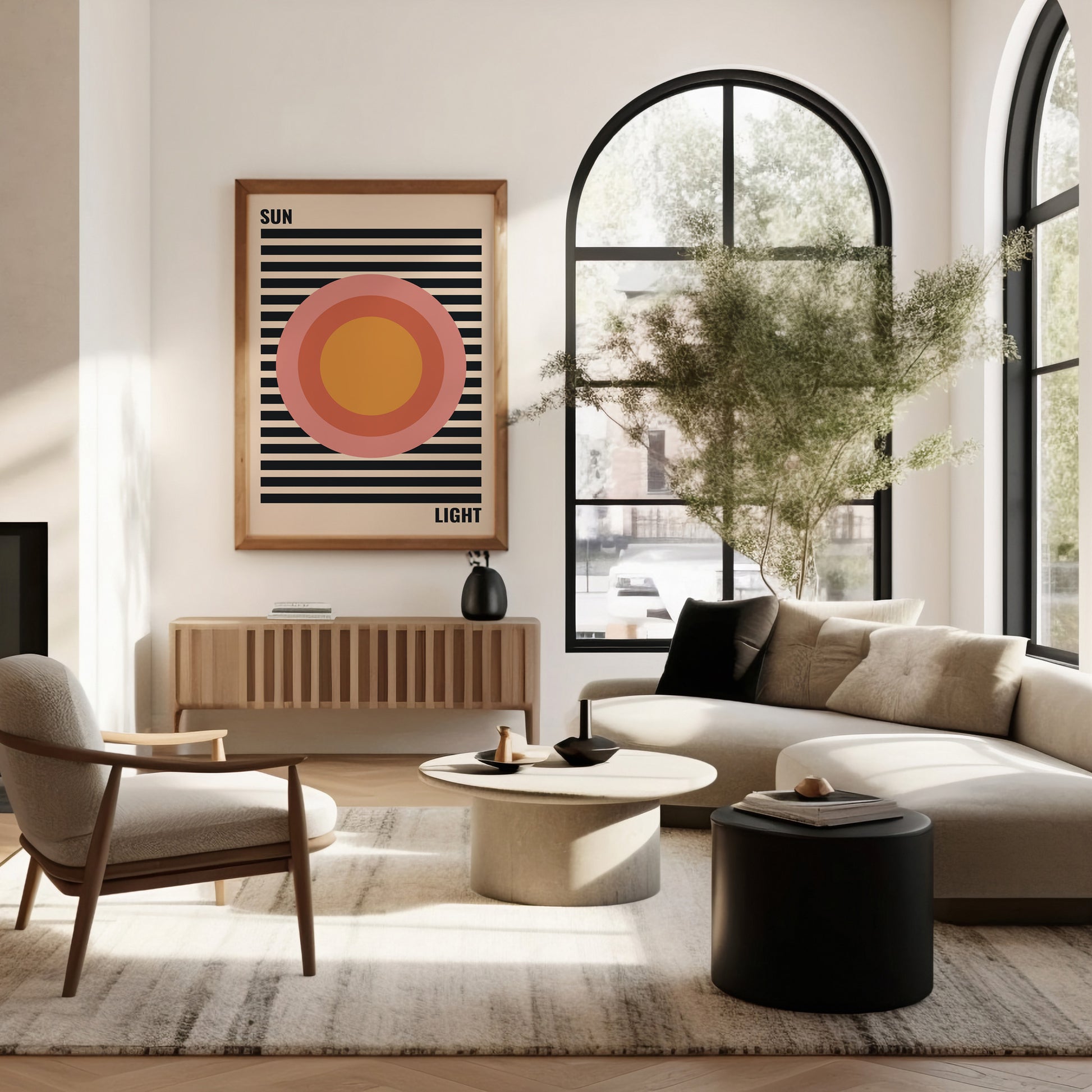 Design Concept No. 40 for Pastel Sun Modern Poster Art