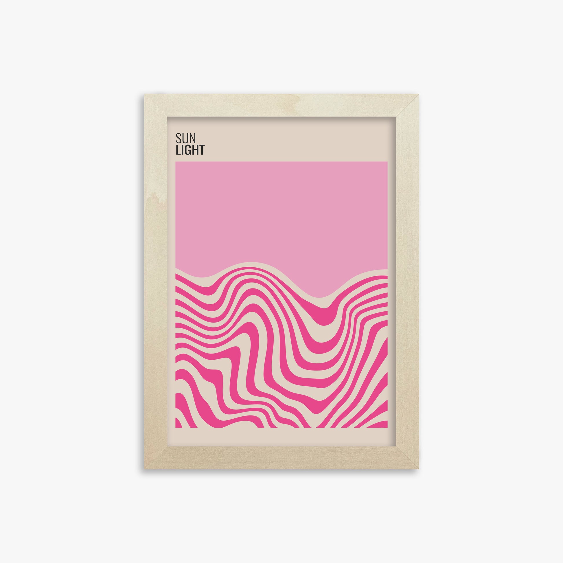 Soft Light, 21x30cm Framed Poster With Lime Wood Frame