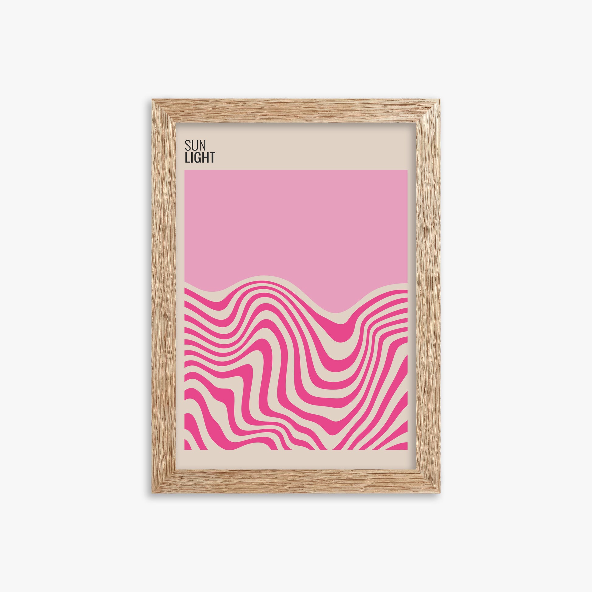 Soft Light, 21x30cm Framed Poster With Raw Oak Frame